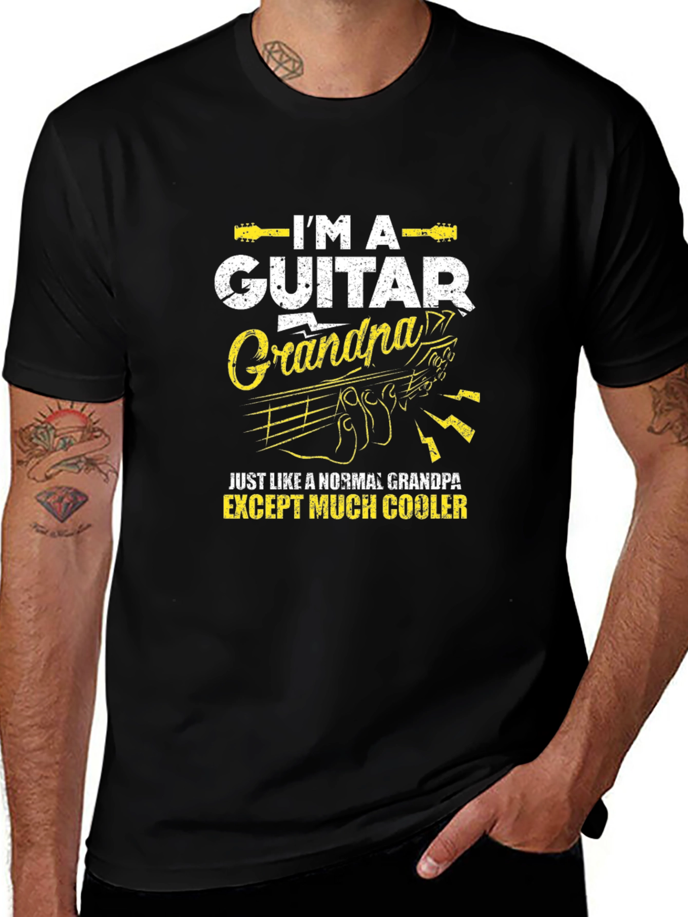 Guitar Grandpa T-Shirt - Cool Grandpa Tee