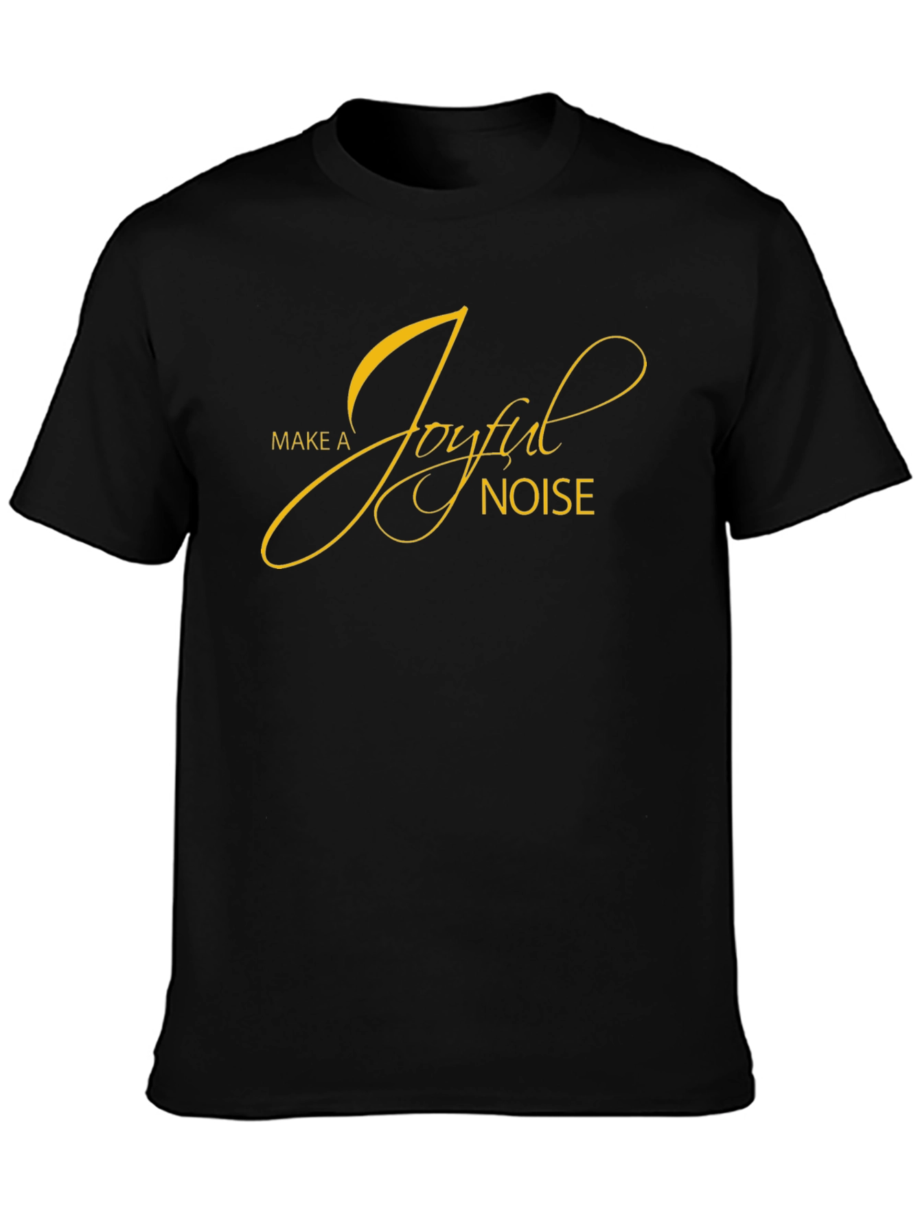 Joyful Noise Graphic Tee - Black Cotton T-Shirt