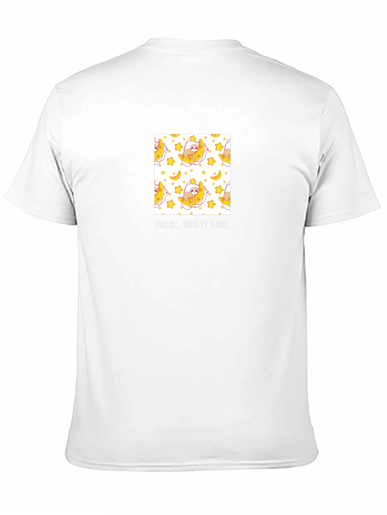 Relax Sloth Moon Black T-Shirt