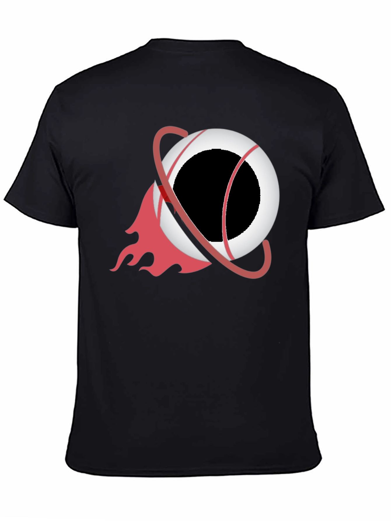 Black T-Shirt with Orbit Graphic