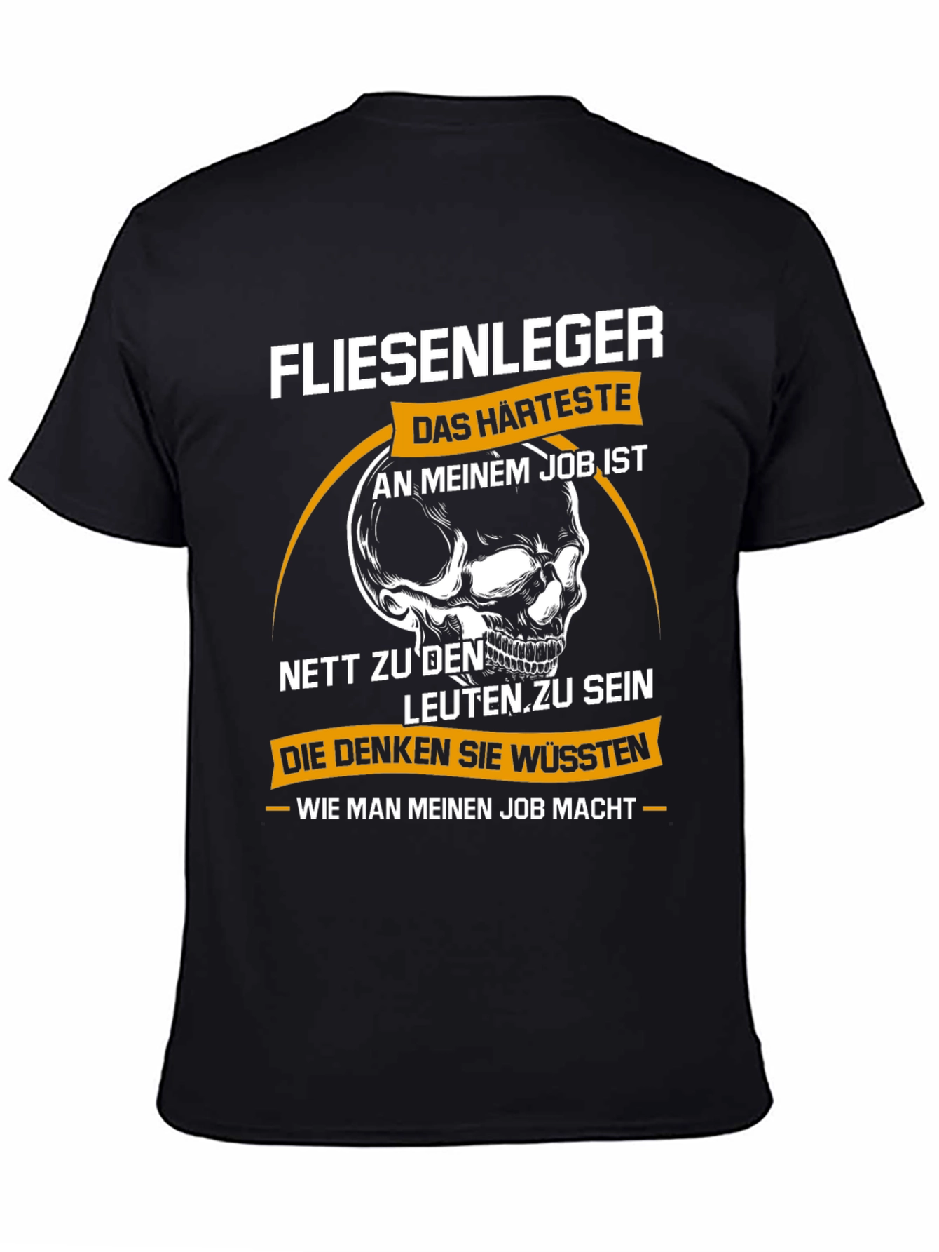 Fliesenleger Job Skull Graphic Tee