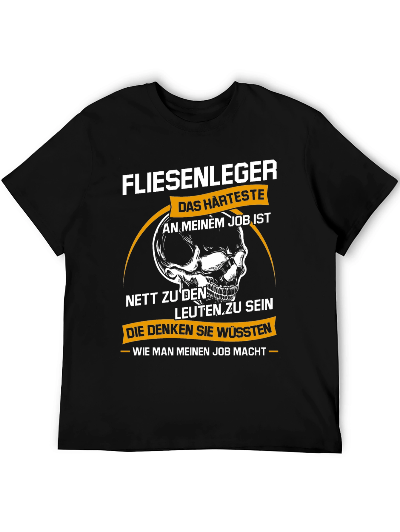 Fliesenleger Job Skull Graphic Tee