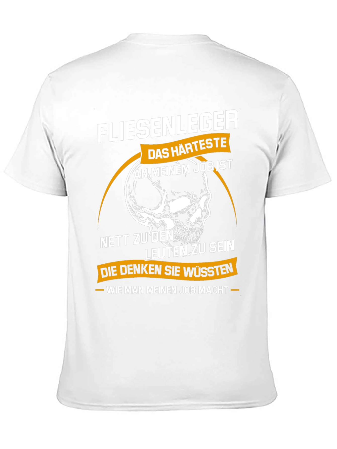 Fliesenleger Job Skull Graphic Tee