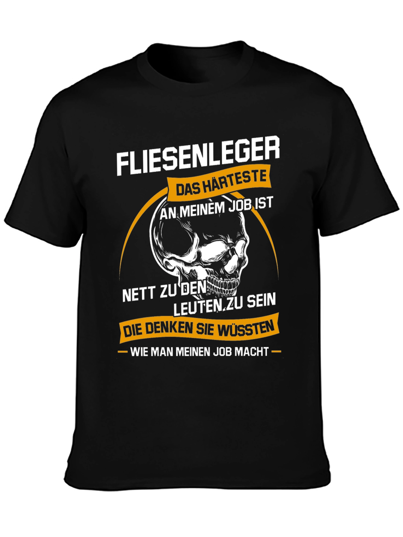 Fliesenleger Job Skull Graphic Tee