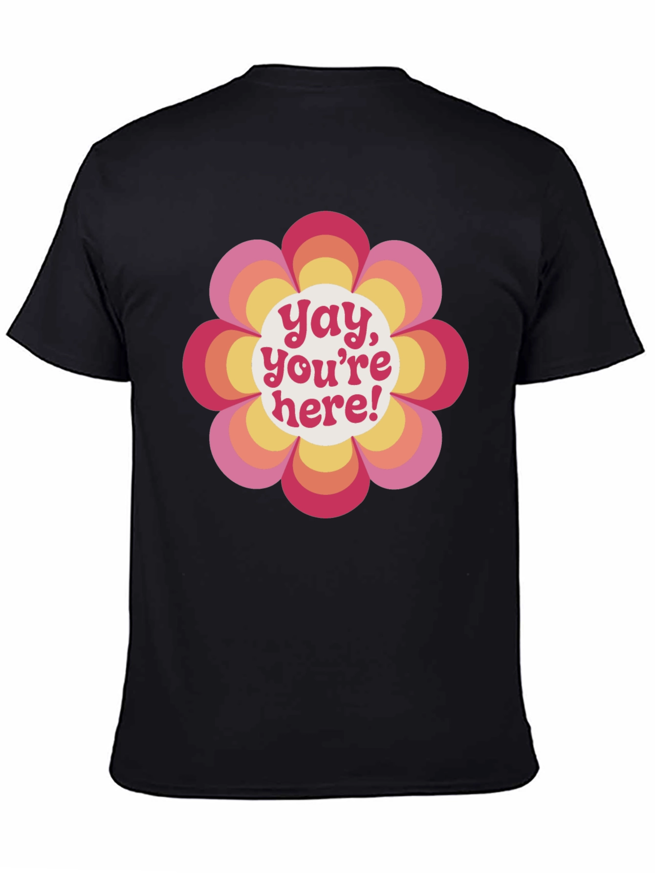 Retro Flower Power Graphic Tee - Yay Youre Here!