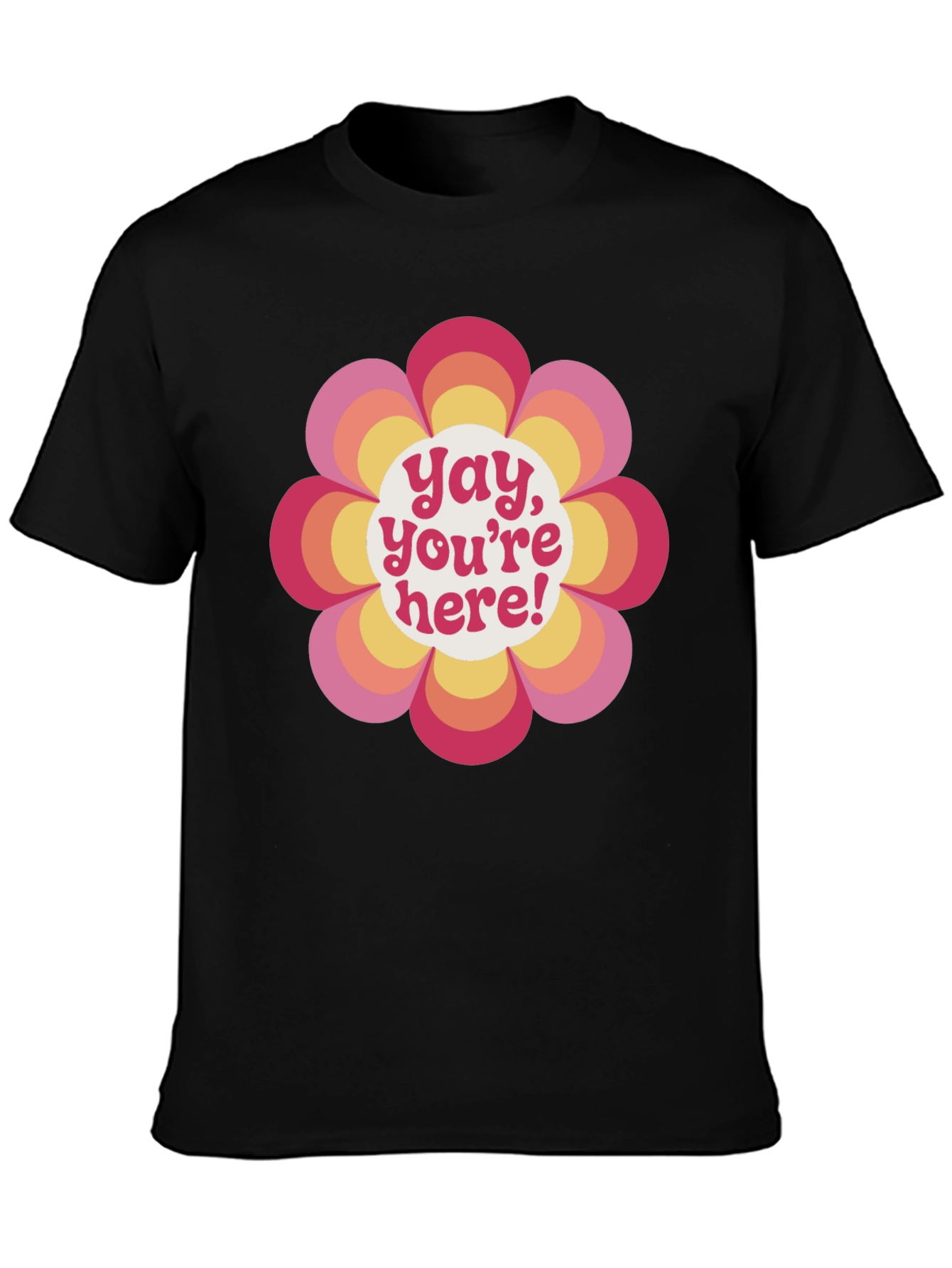 Retro Flower Power Graphic Tee - Yay Youre Here!