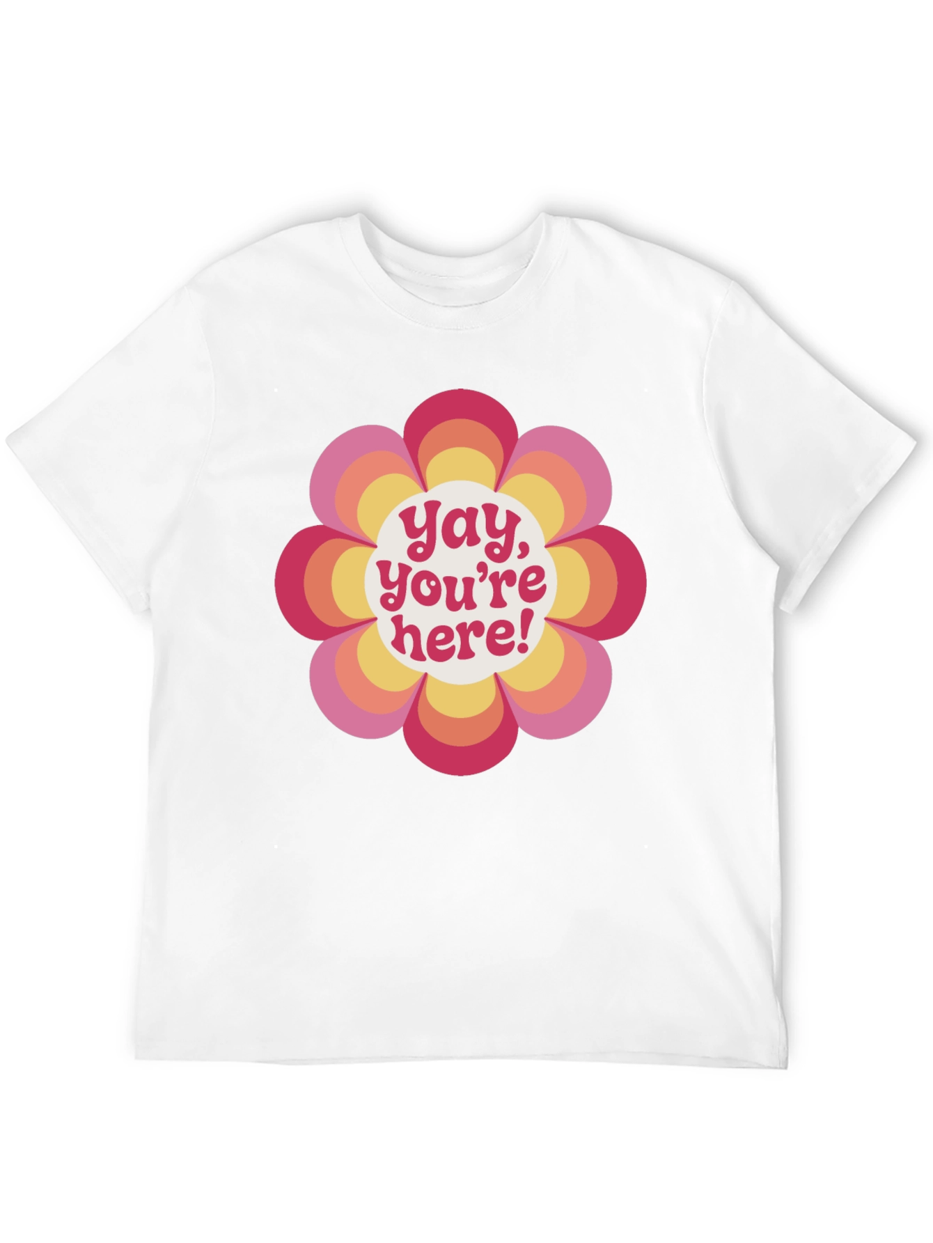 Retro Flower Power Graphic Tee - Yay Youre Here!
