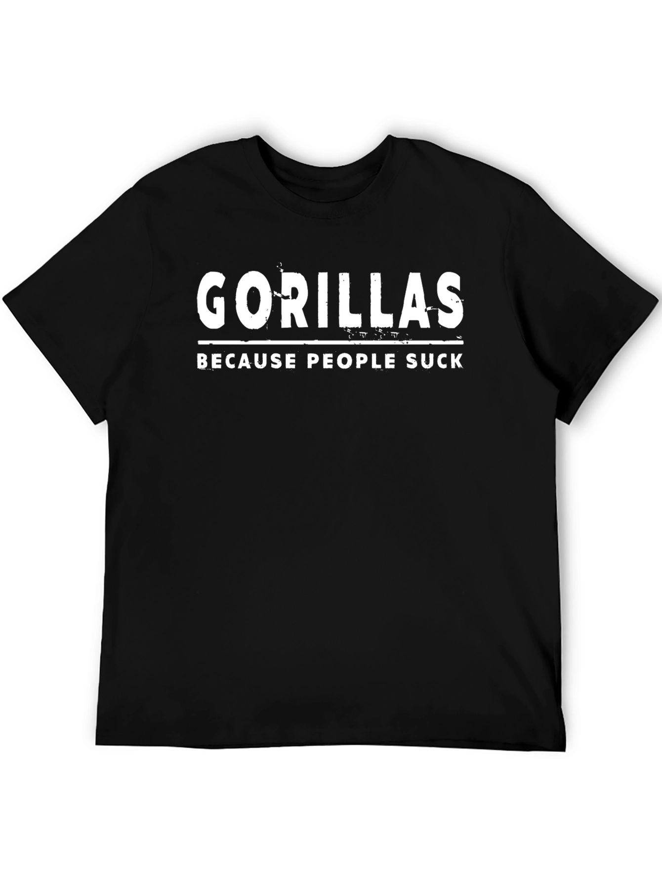 Gorillas Because People Suck Graphic T-Shirt