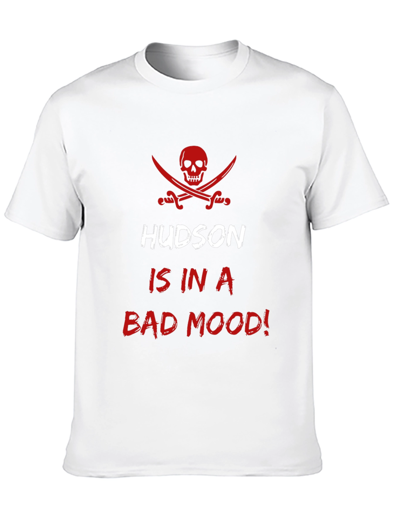 Hudson Is In A Bad Mood! Mens Black Tee