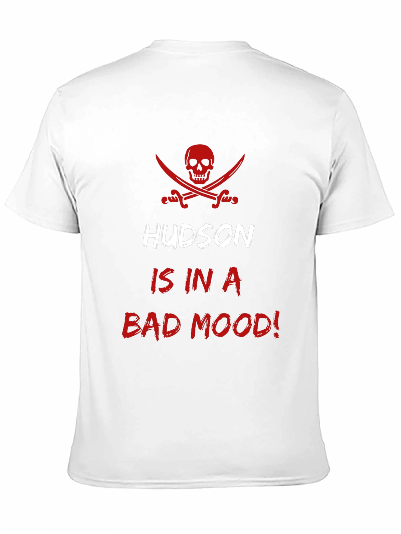 Hudson Is In A Bad Mood! Mens Black Tee
