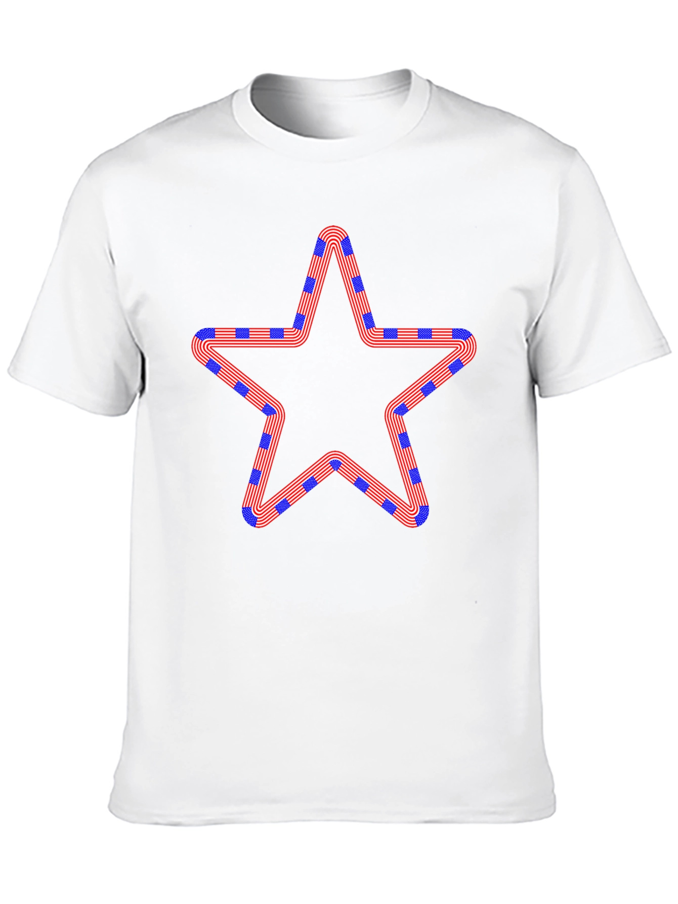 Patriotic Star Graphic Black T-Shirt