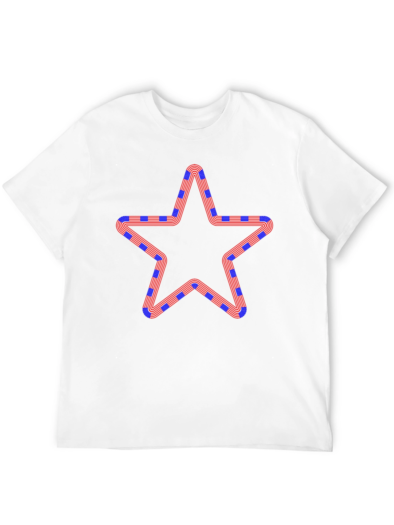 Patriotic Star Graphic Black T-Shirt