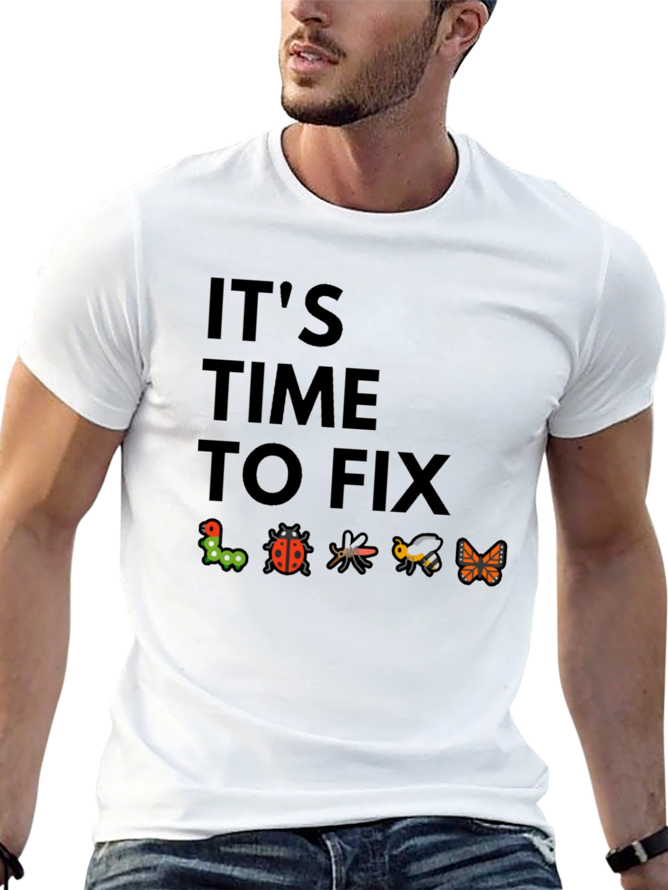 Its Time To Fix Bugs Black T-Shirt