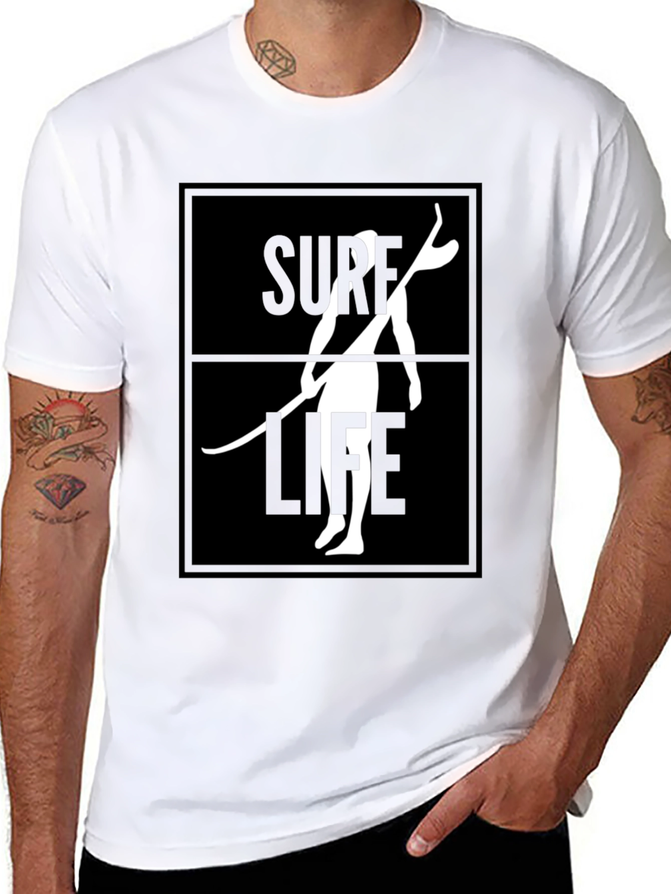 Surf Life Graphic Tee - Black T-Shirt