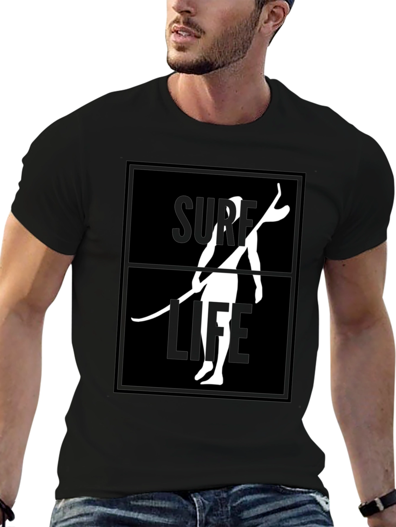 Surf Life Graphic Tee - Black T-Shirt