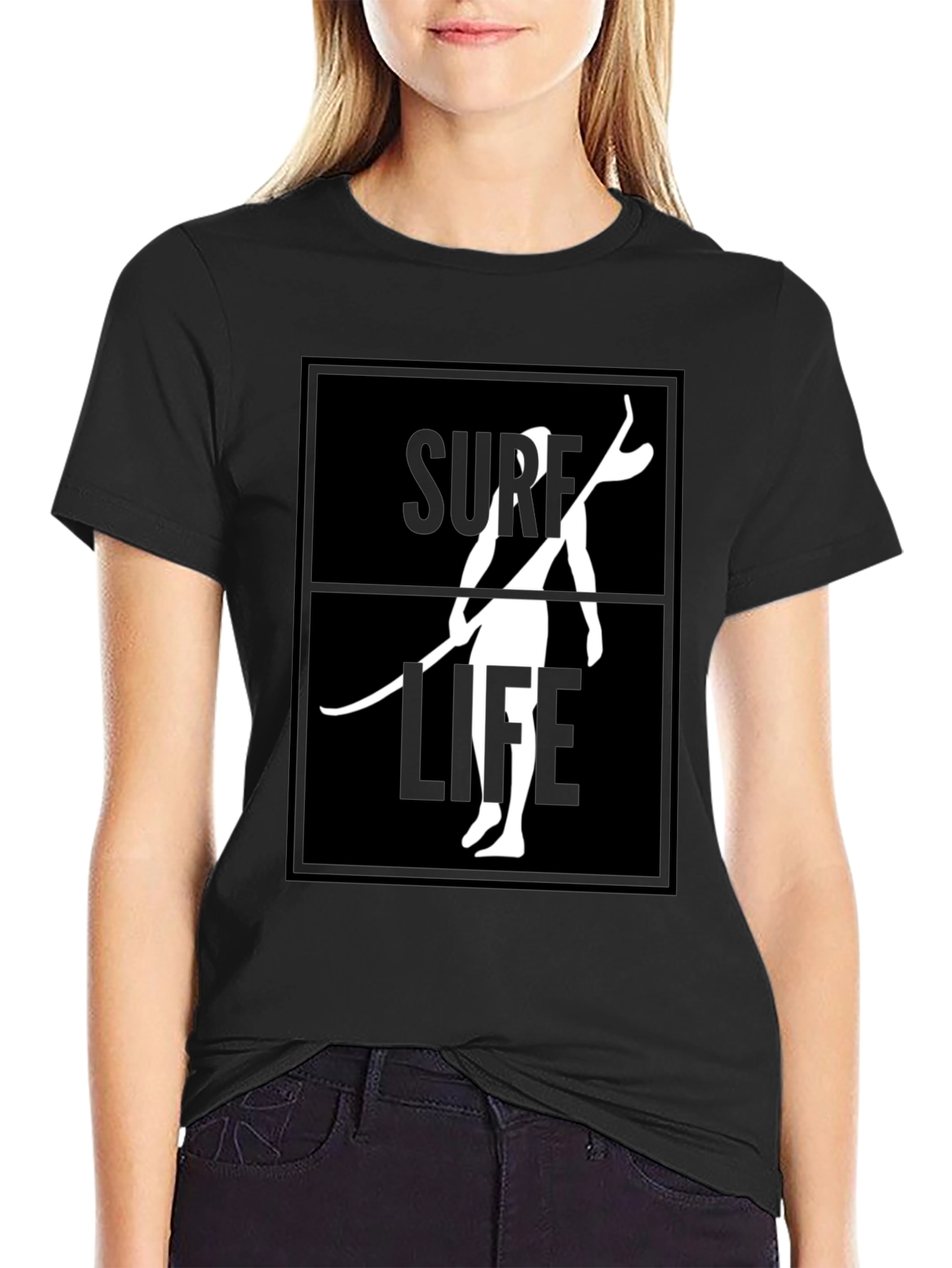 Surf Life Graphic Tee - Black T-Shirt