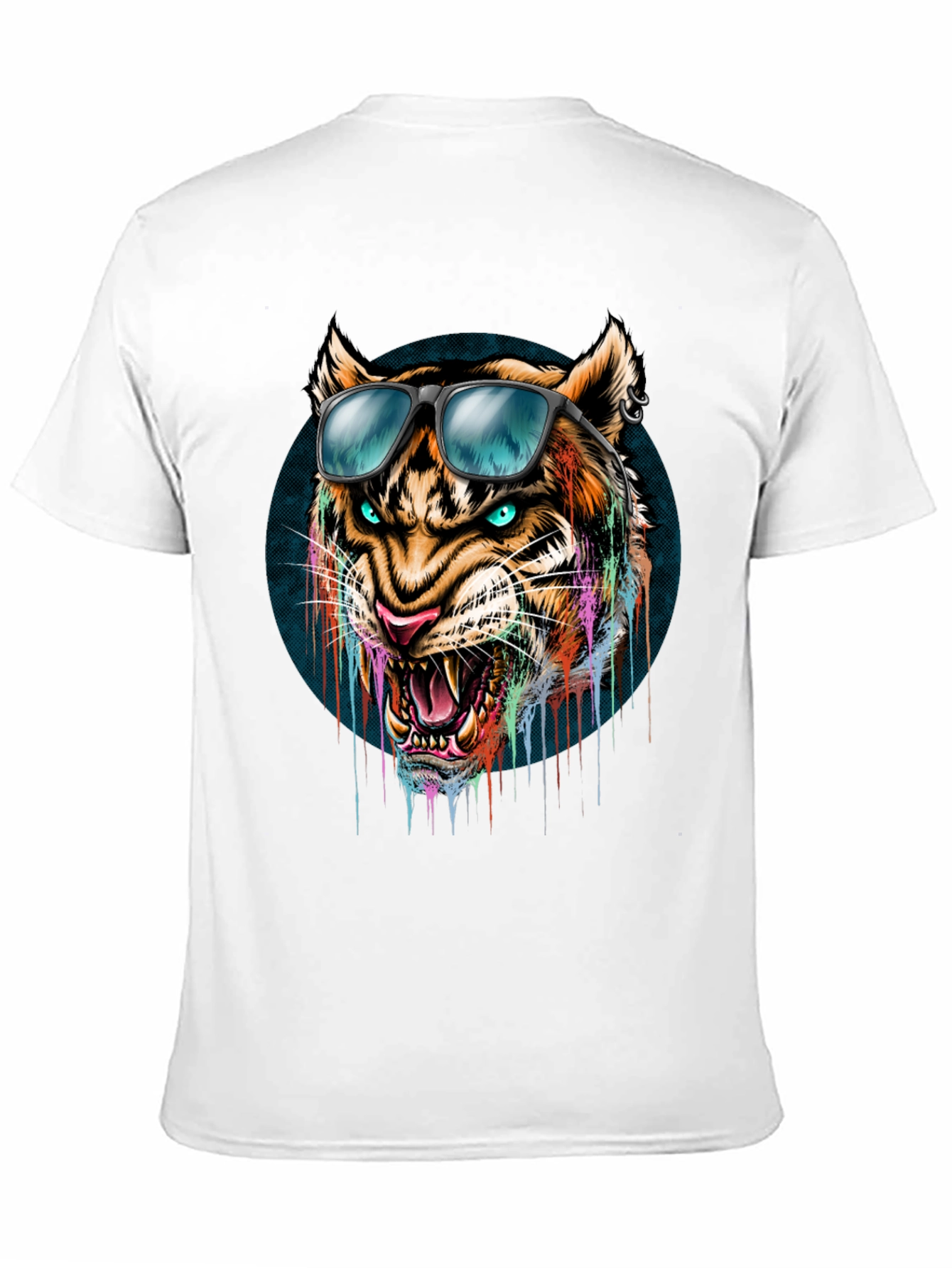 Cool Tiger Graphic Tee - Mens Black T-Shirt
