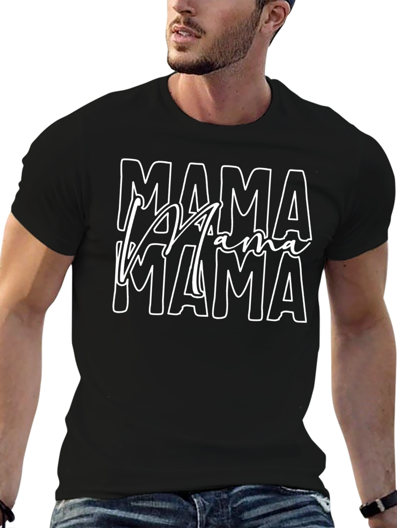 Mama Stacked Graphic Tee - Trendy Mothers Day Shirt
