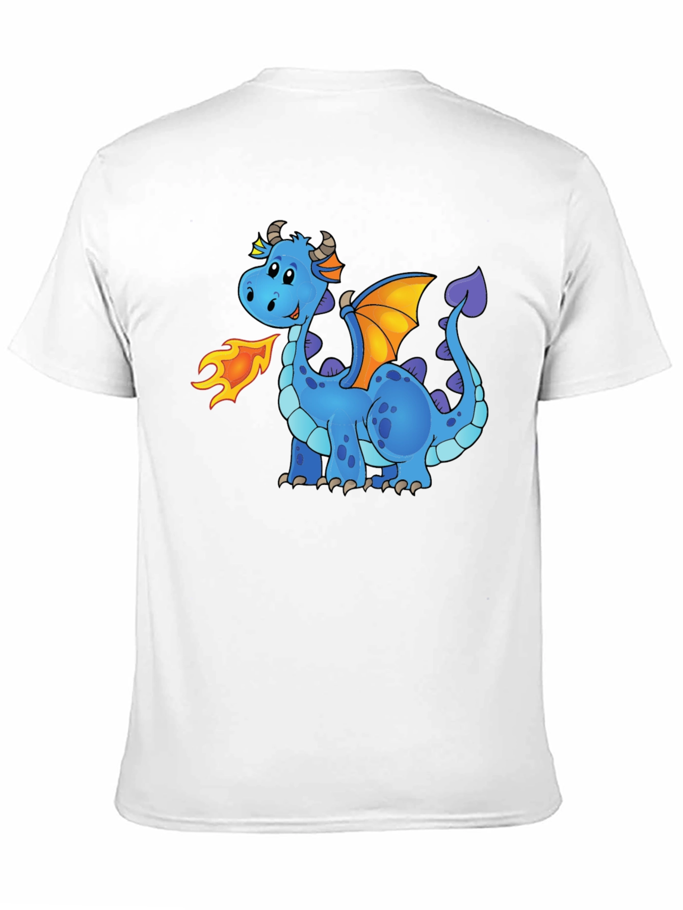 Cute Cartoon Dragon Graphic Tee - Unisex Black T-Shirt