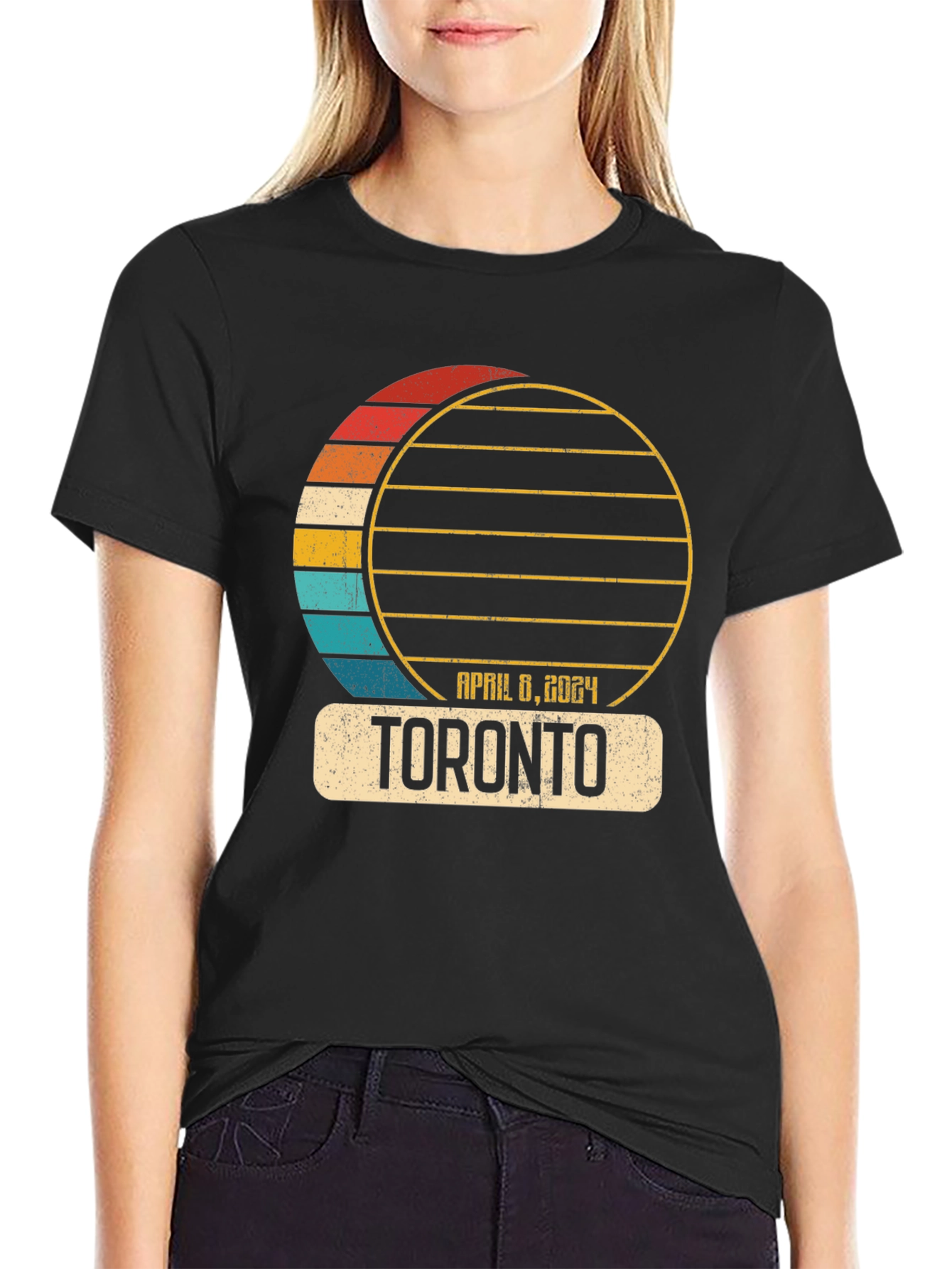 Toronto Eclipse April 8 2024 Mens T-Shirt