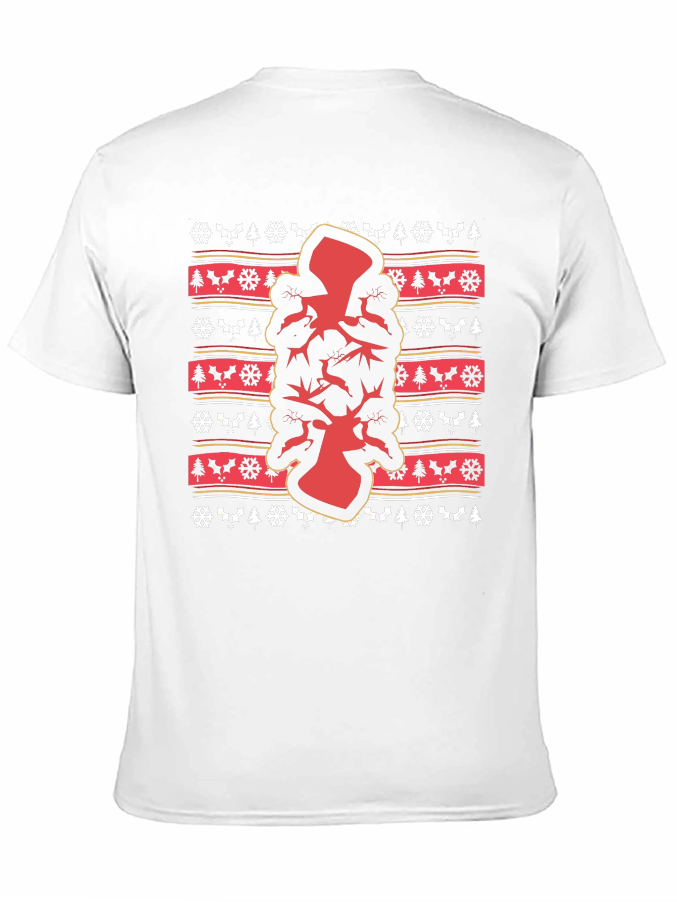 Festive Ugly Christmas T-Shirt with Deer Design