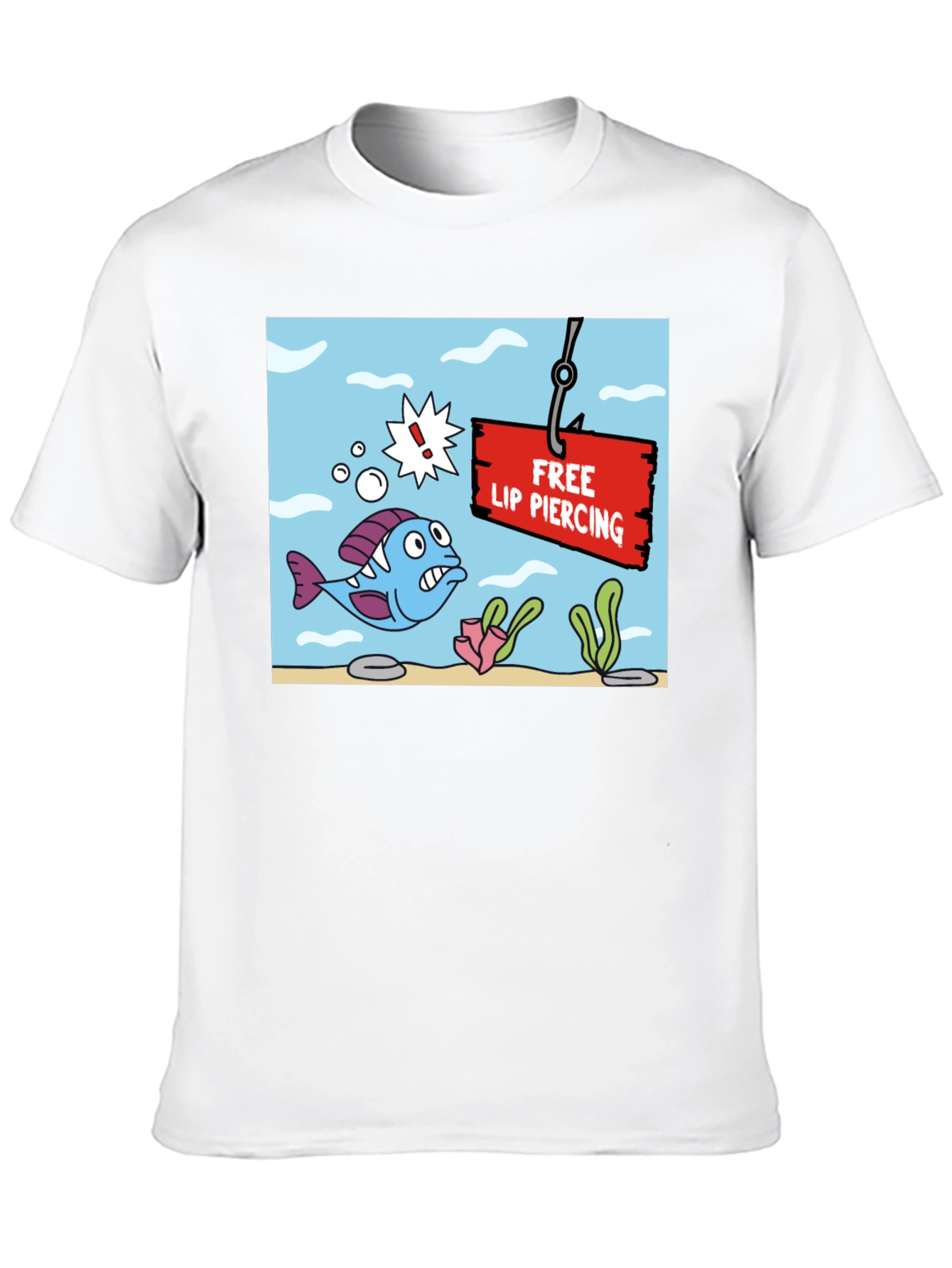 Funny Free Lip Piercing Graphic T-Shirt