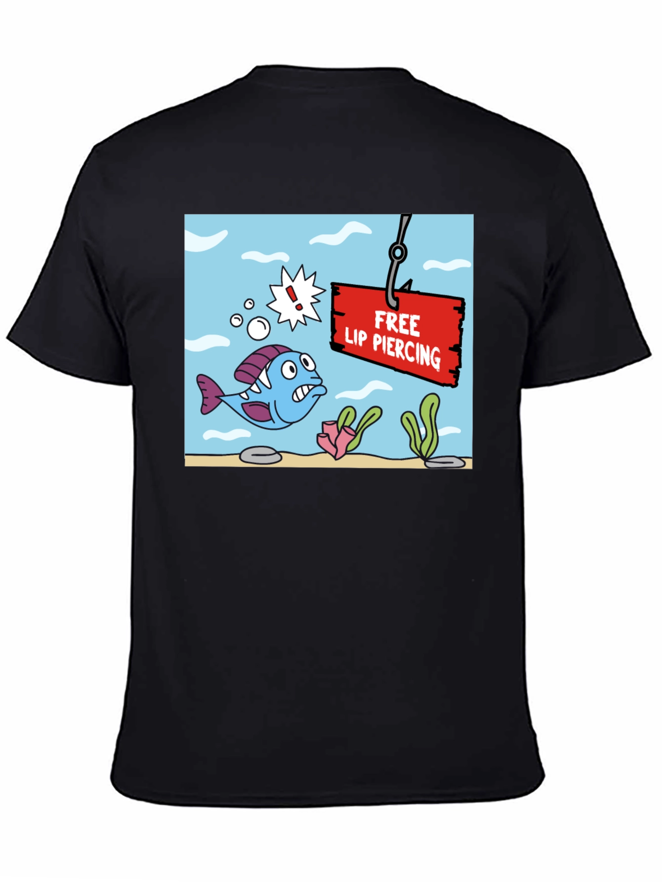 Funny Free Lip Piercing Graphic T-Shirt