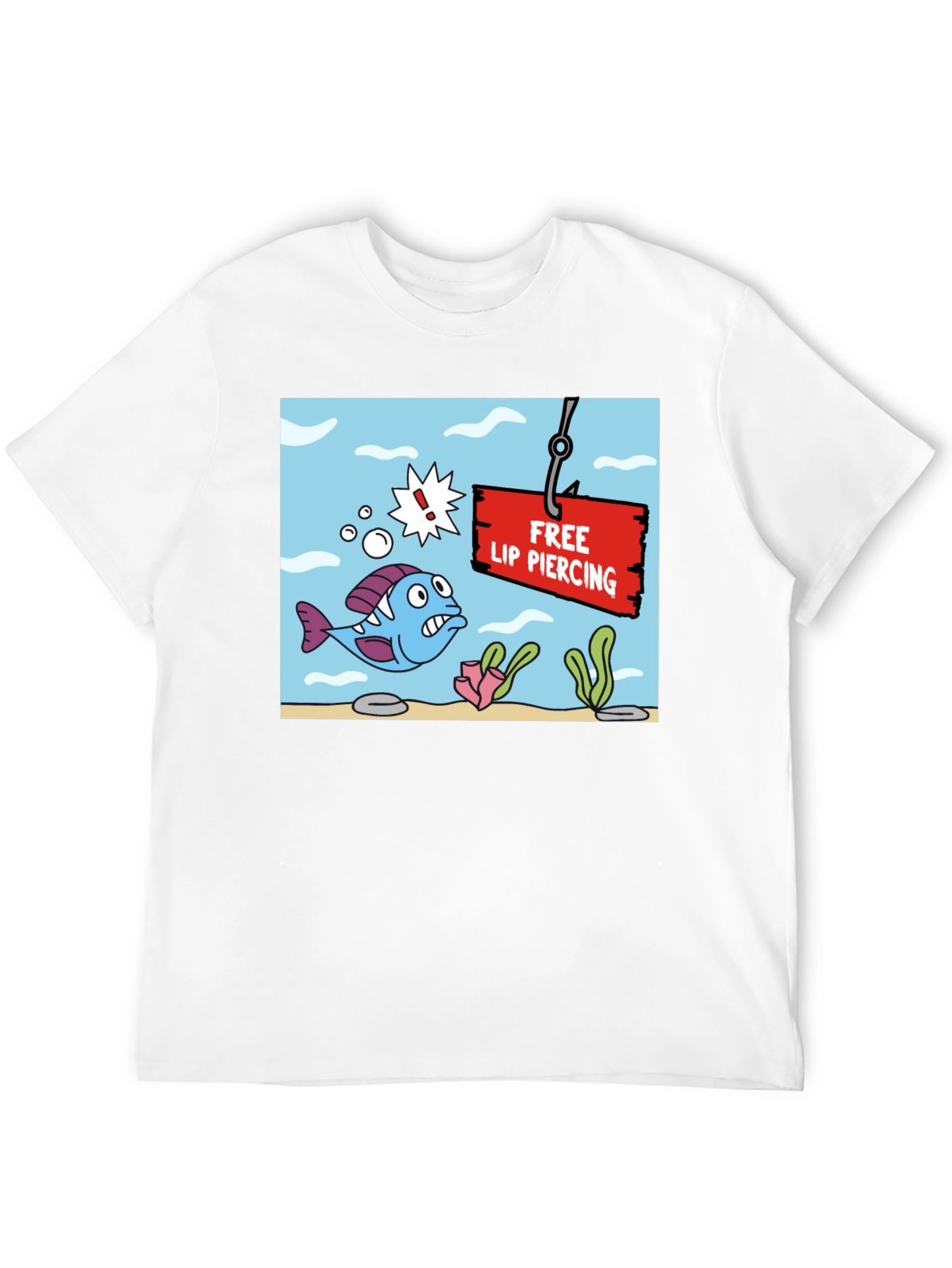 Funny Free Lip Piercing Graphic T-Shirt