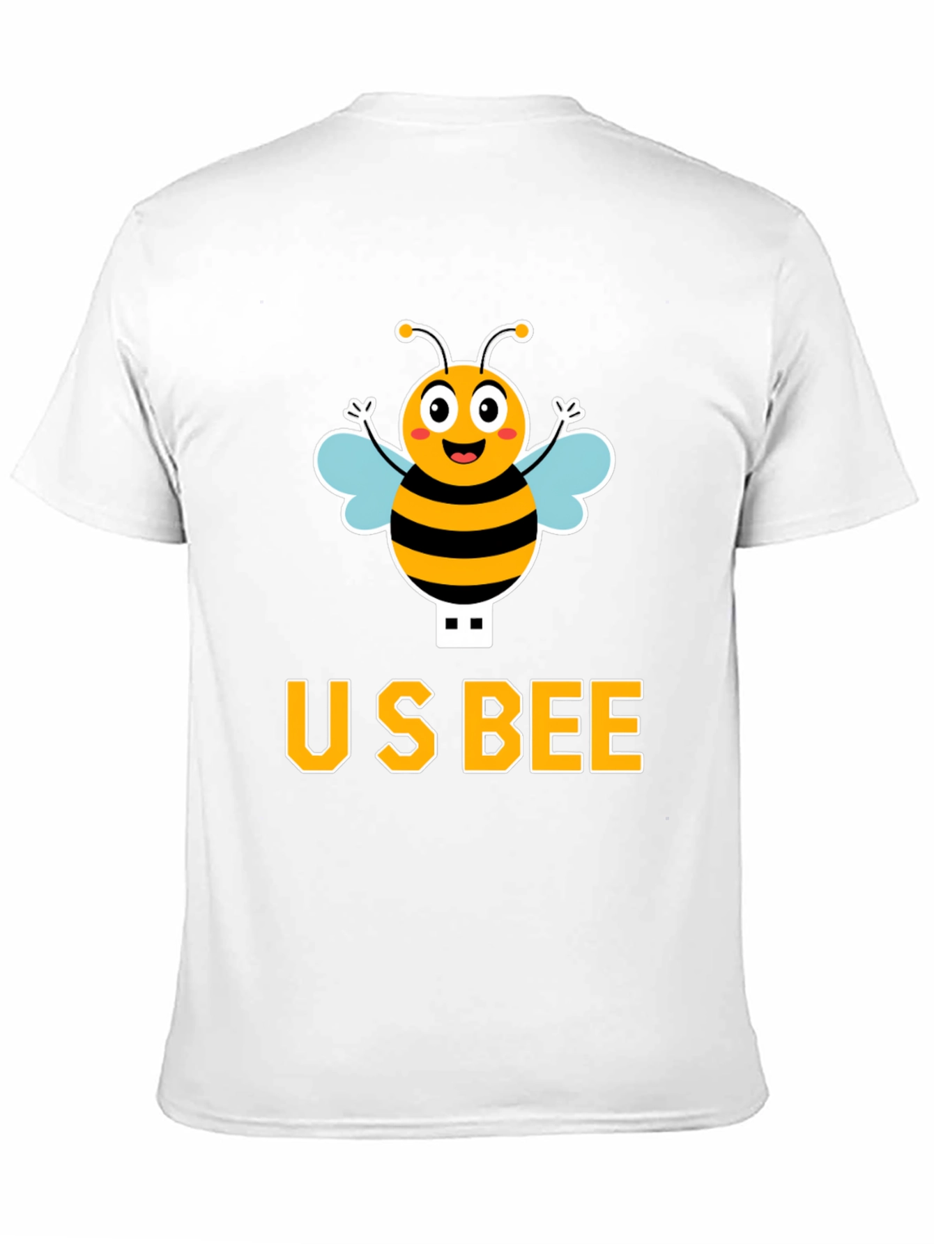 US Bee Graphic T-Shirt - Black Cotton Blend