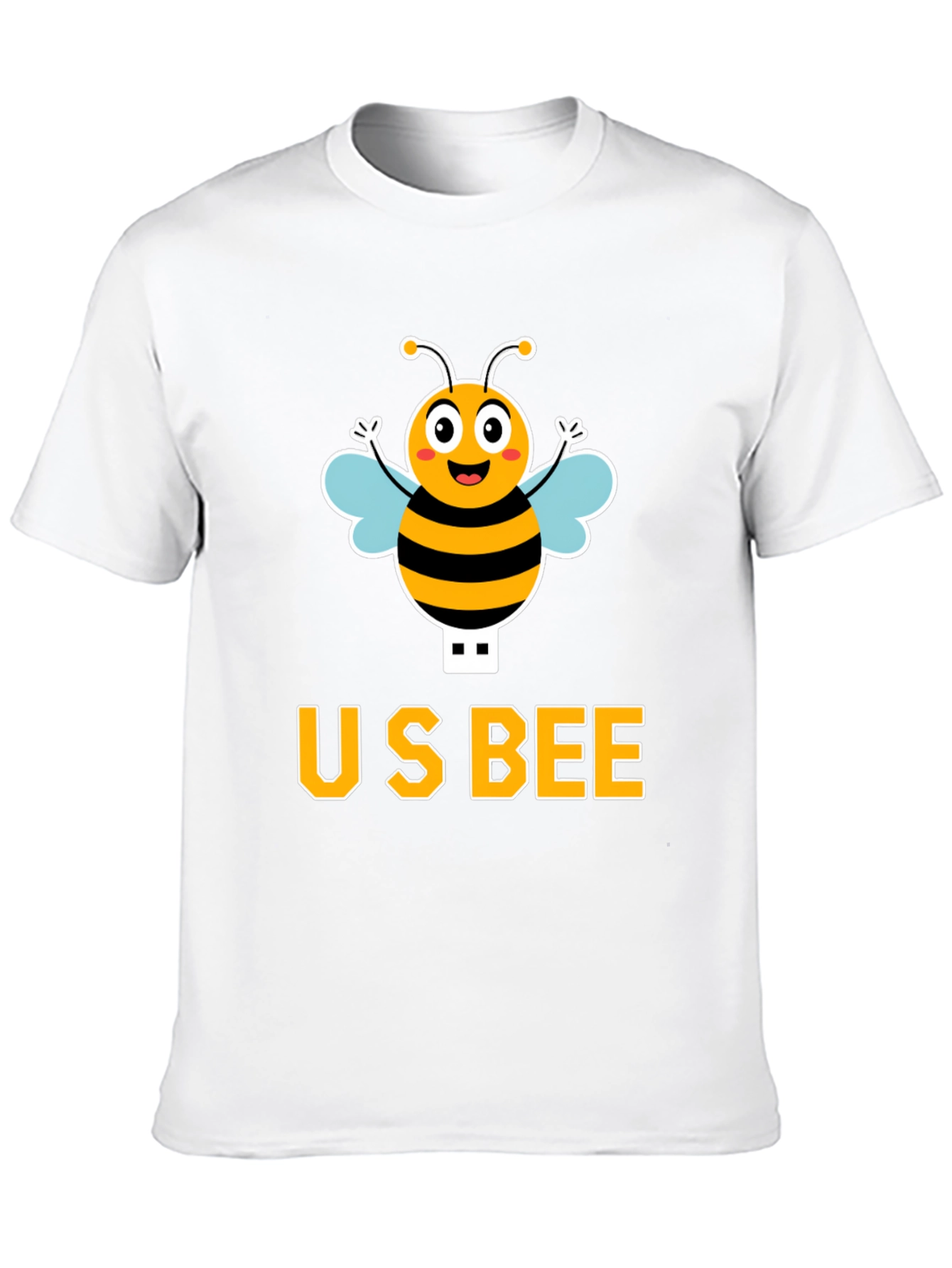 US Bee Graphic T-Shirt - Black Cotton Blend