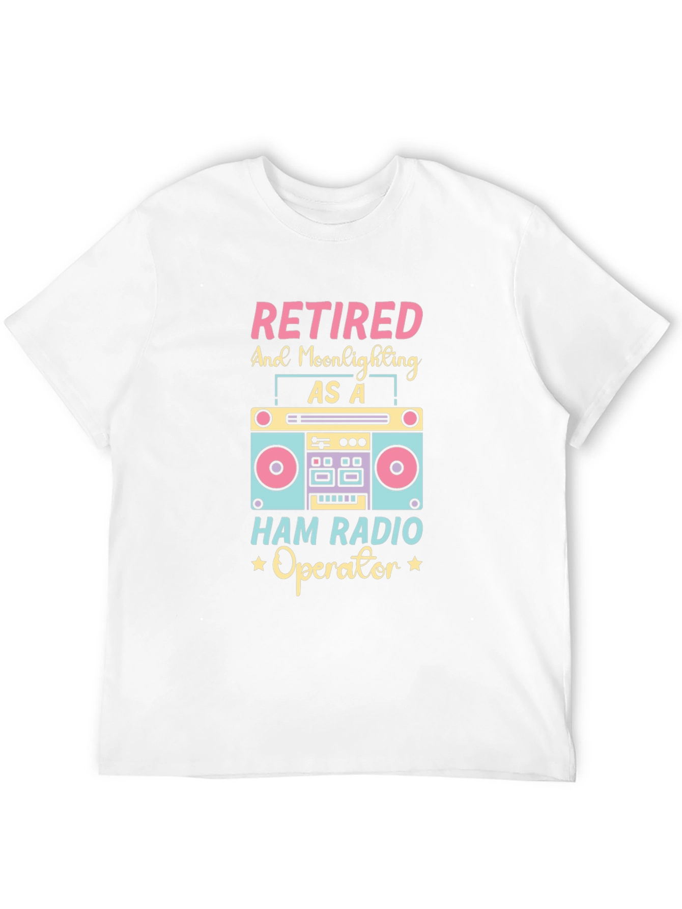 Retired Ham Radio Operator Black Graphic T-Shirt