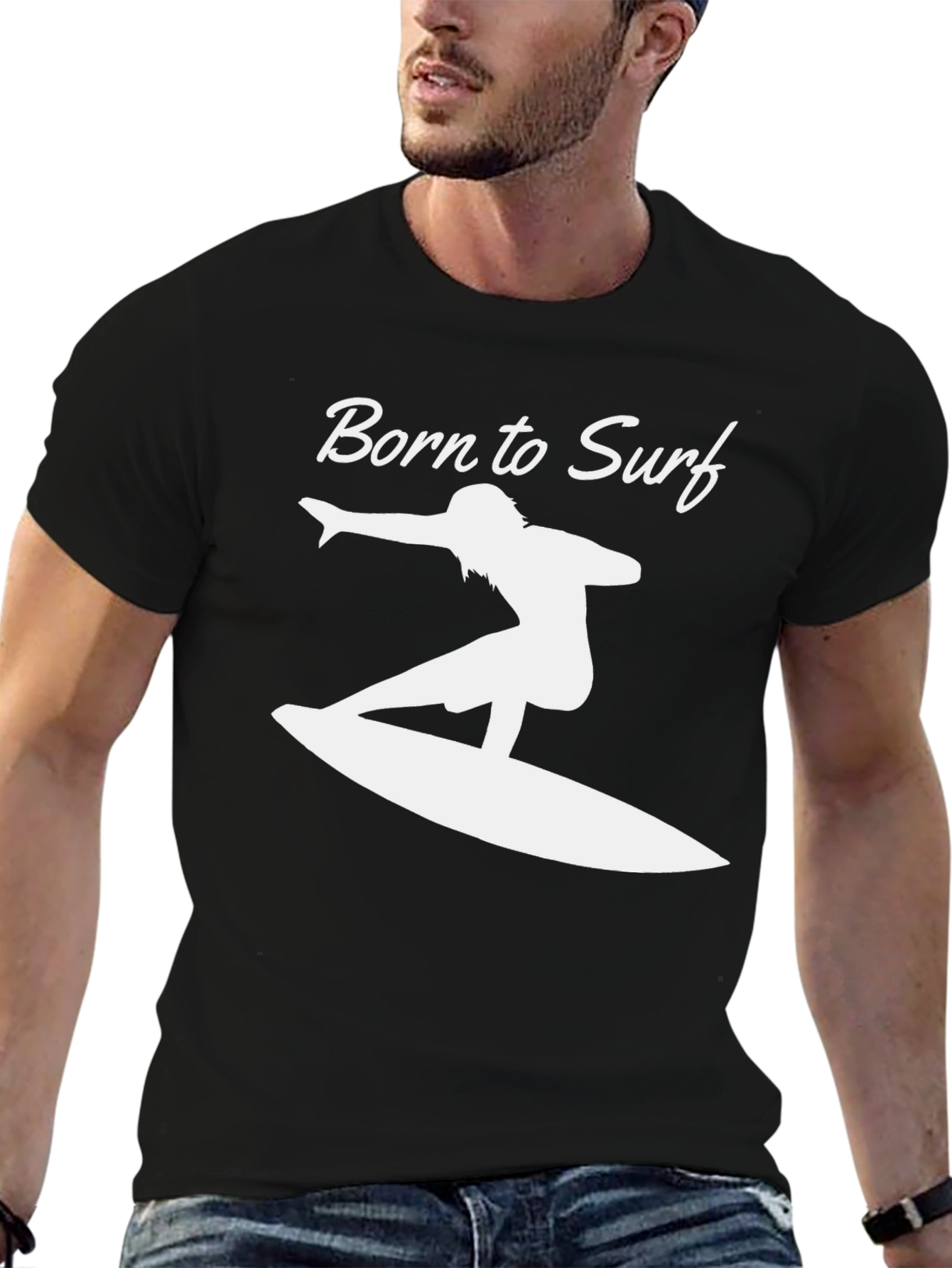 Born to Surf Graphic Tee - Black