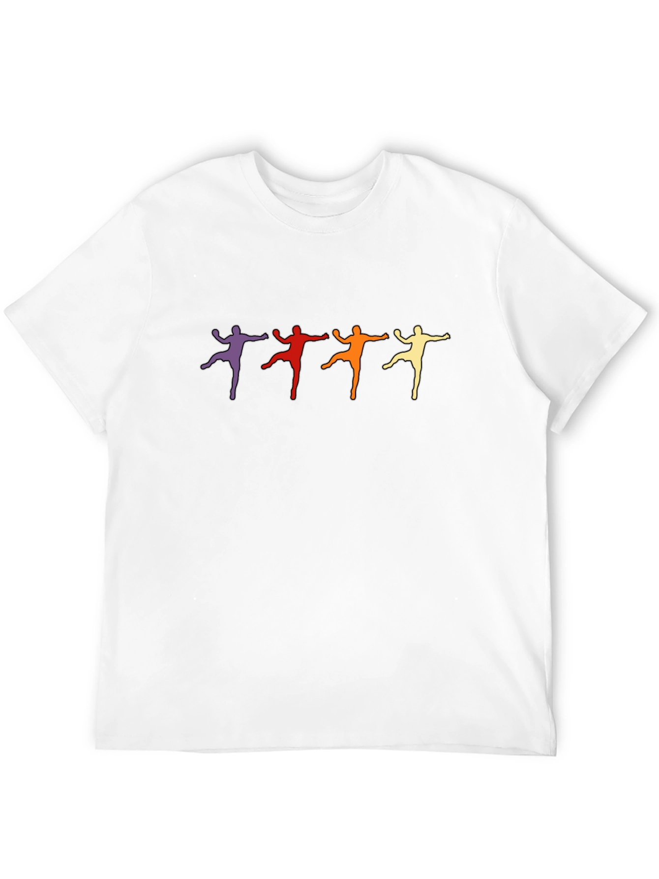 Retro Dancer Graphic Tee - Black Cotton T-Shirt