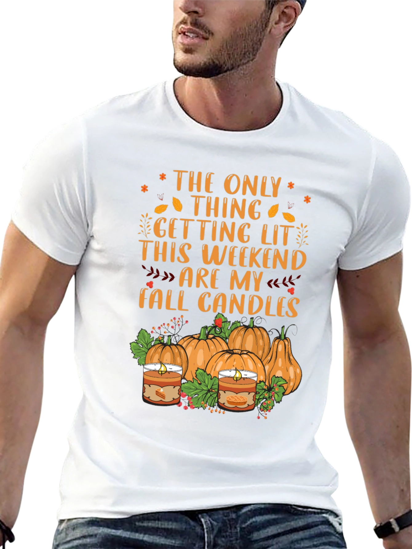 Fall Candles Graphic T-Shirt