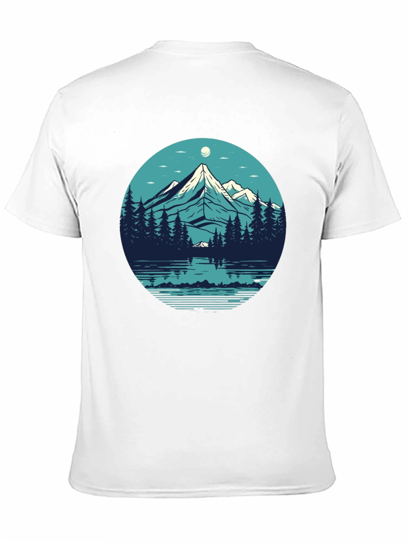 Mountainscape Graphic Black T-Shirt