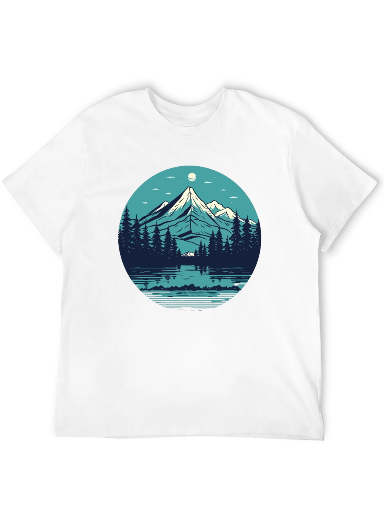 Mountainscape Graphic Black T-Shirt