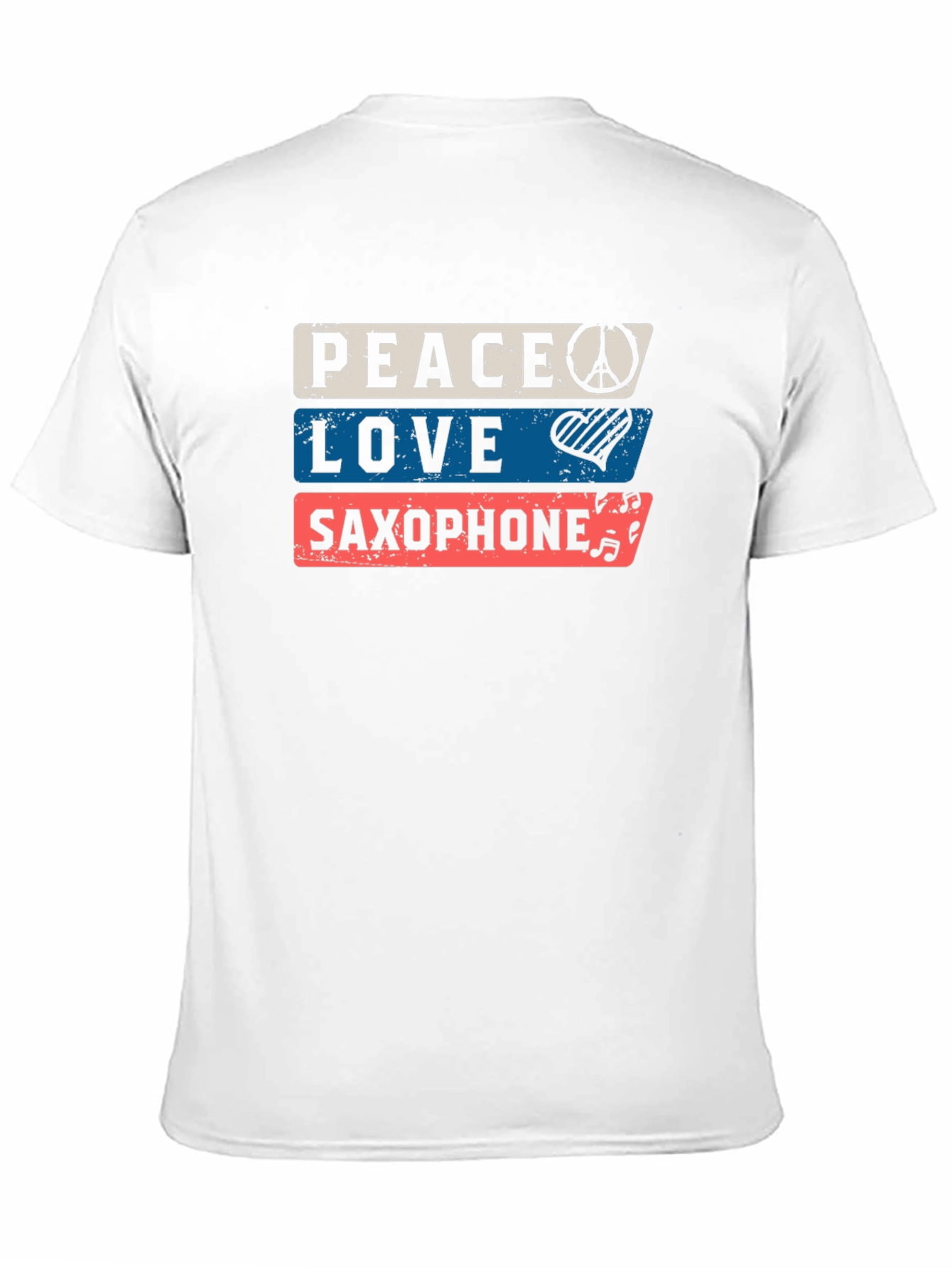 Peace Love Saxophone Graphic Tee