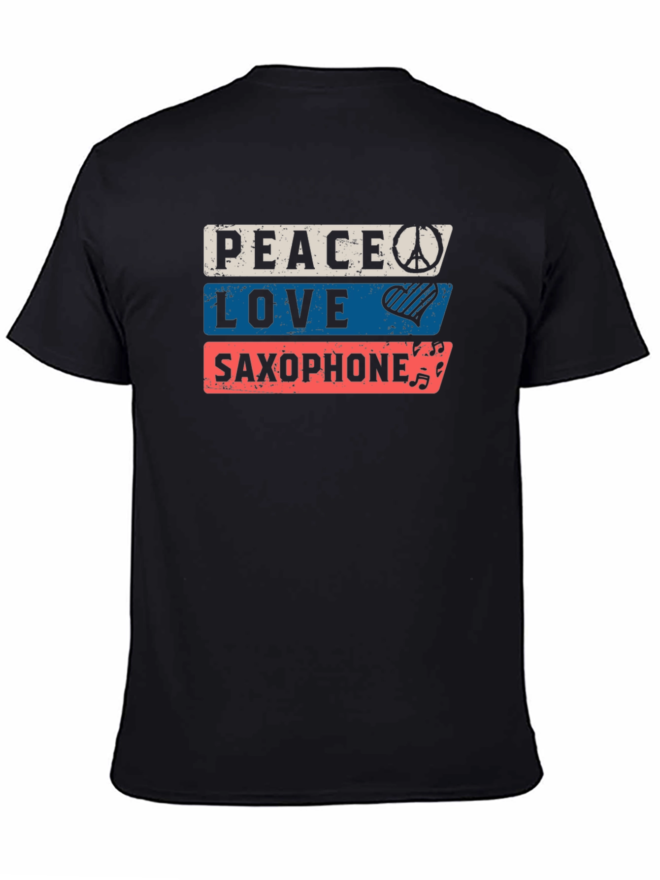 Peace Love Saxophone Graphic Tee