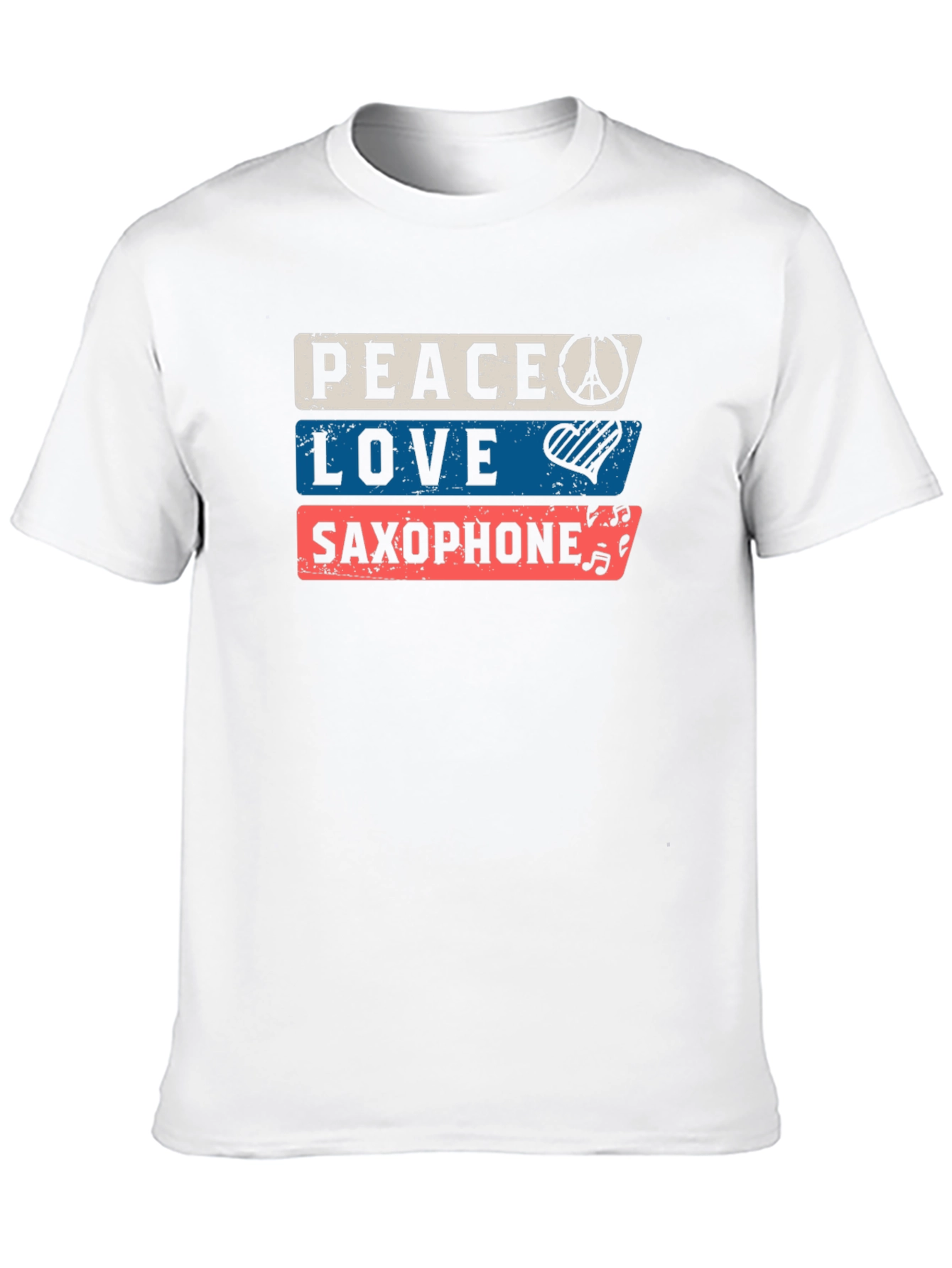 Peace Love Saxophone Graphic Tee