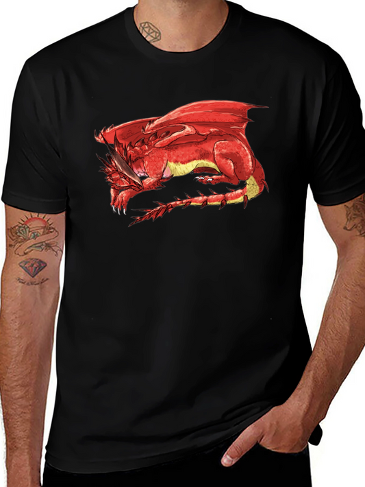 Red Dragon Graphic Tee - Black