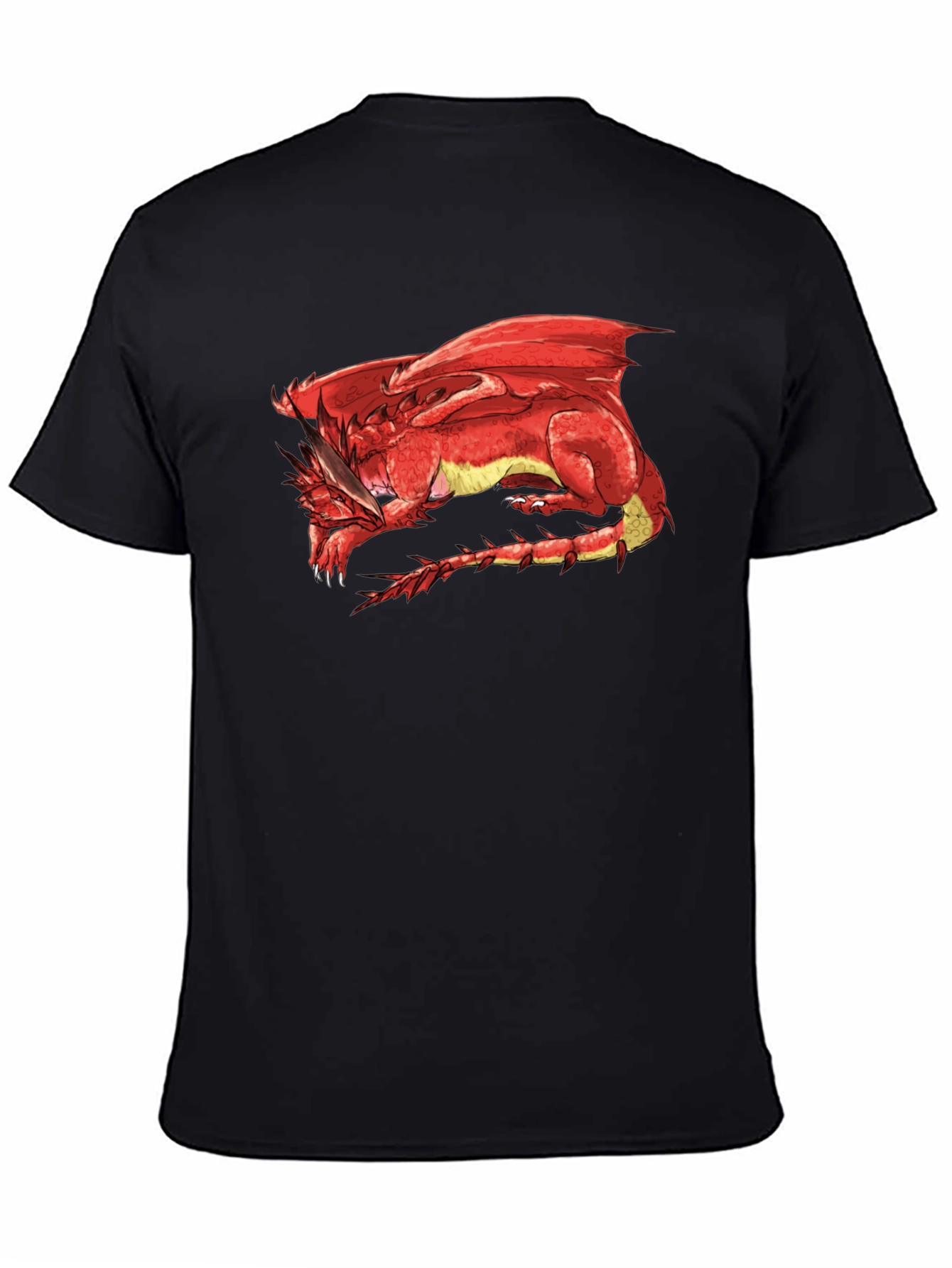 Red Dragon Graphic Tee - Black