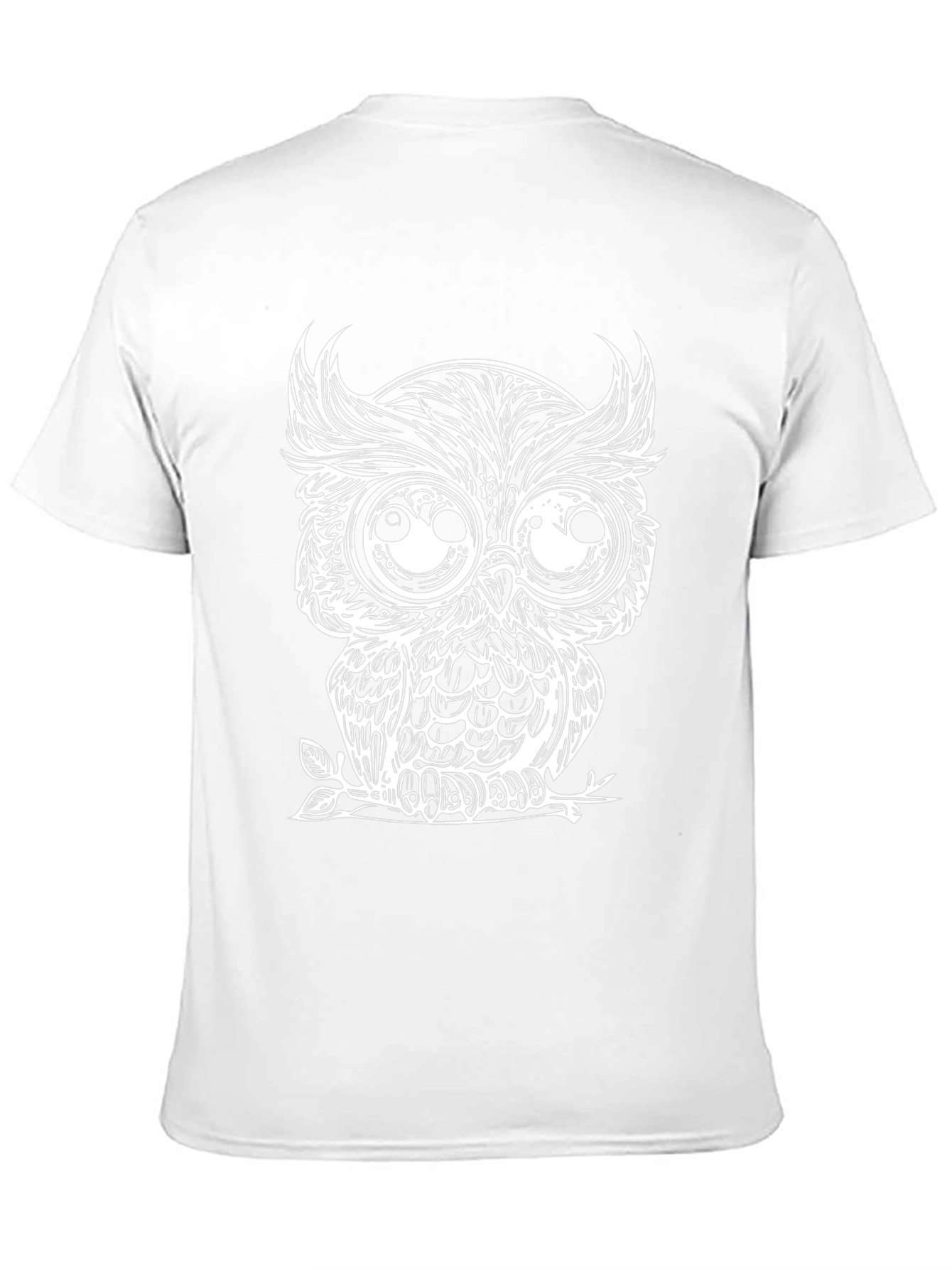 Mens Black Owl Graphic Tee - Unique Design