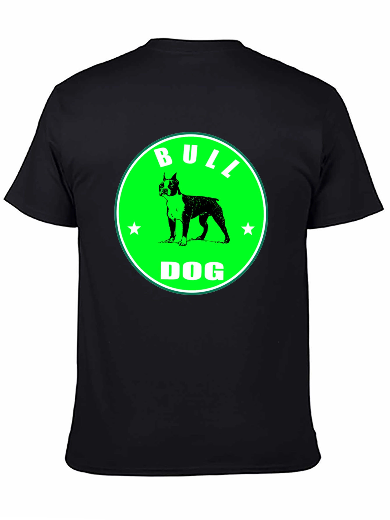 Bulldog Graphic Tee - Black Cotton T-Shirt