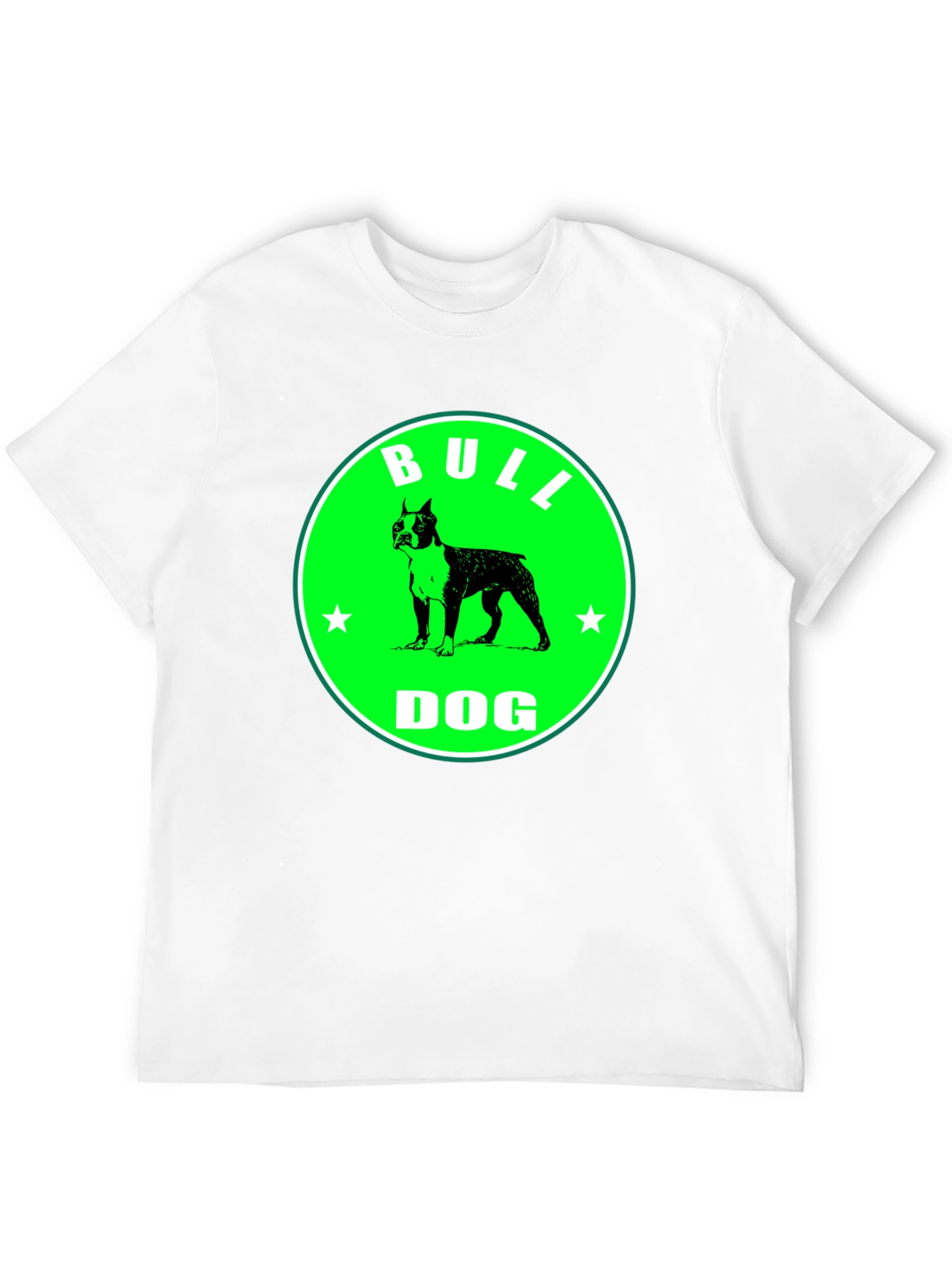 Bulldog Graphic Tee - Black Cotton T-Shirt