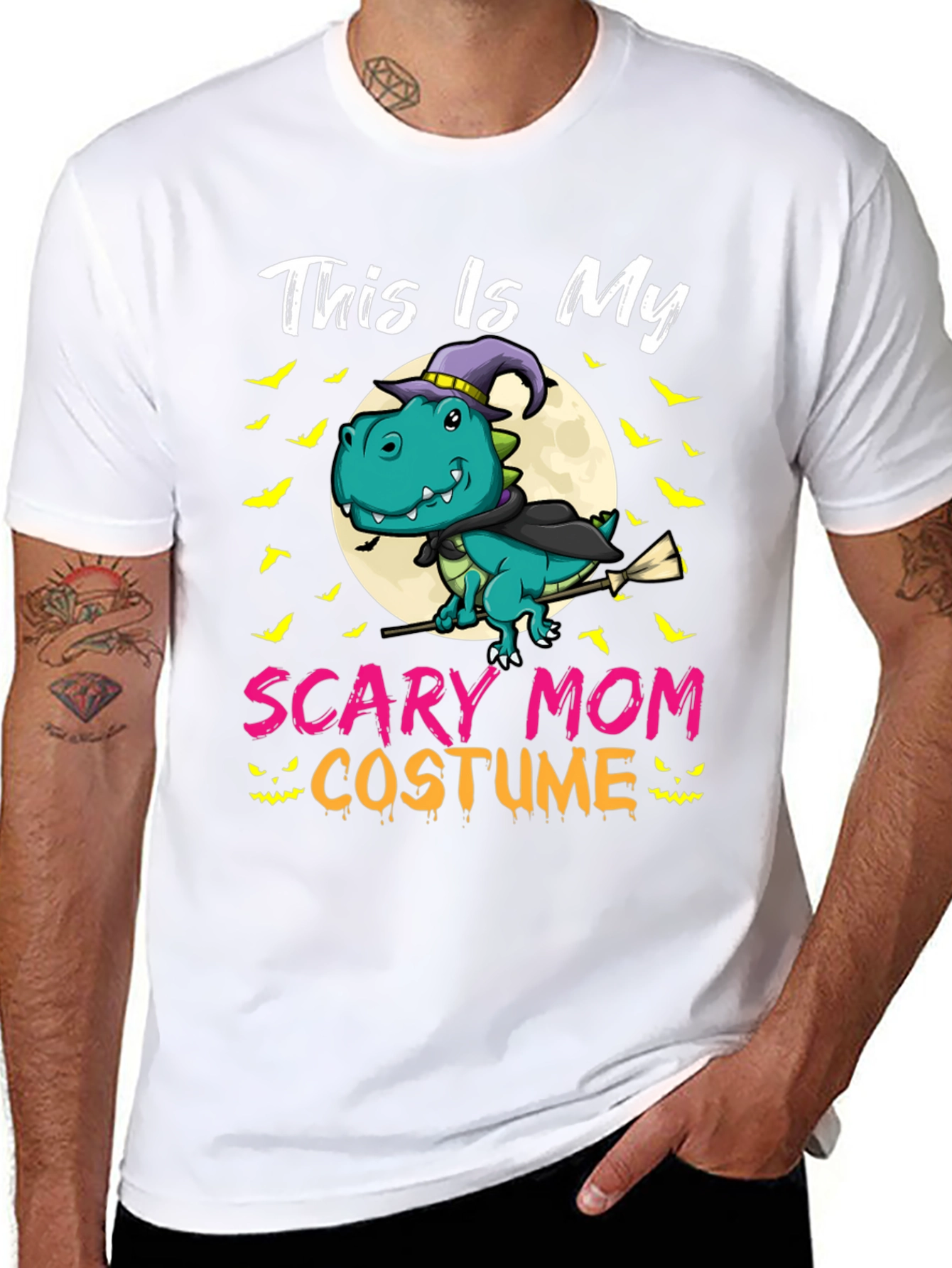 Scary Mom Costume T-Rex Halloween T-Shirt