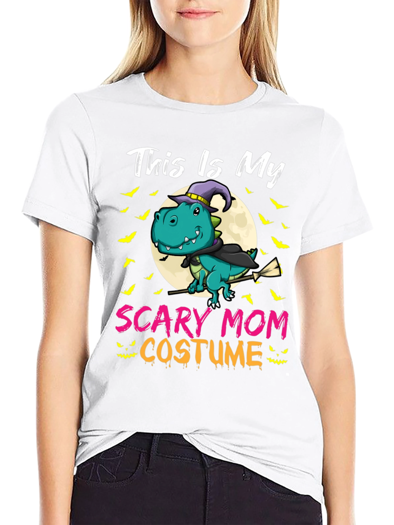 Scary Mom Costume T-Rex Halloween T-Shirt