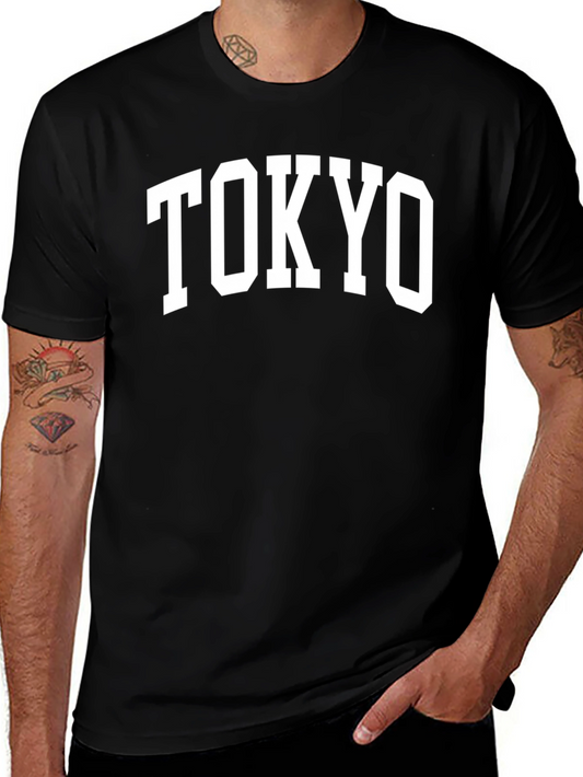 Tokyo Graphic Tee - Retro Style Black T-Shirt