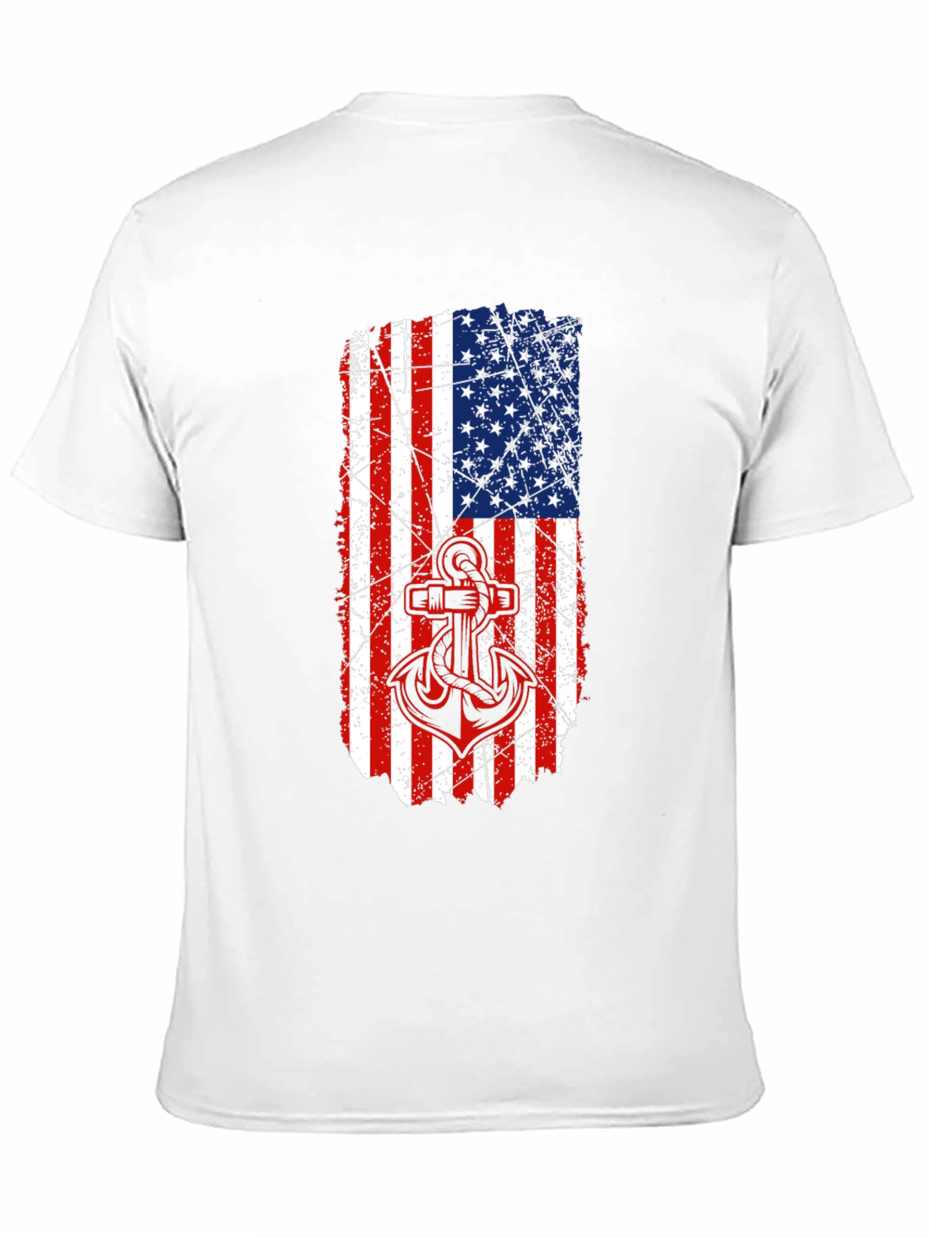 American Flag Anchor Graphic T-Shirt