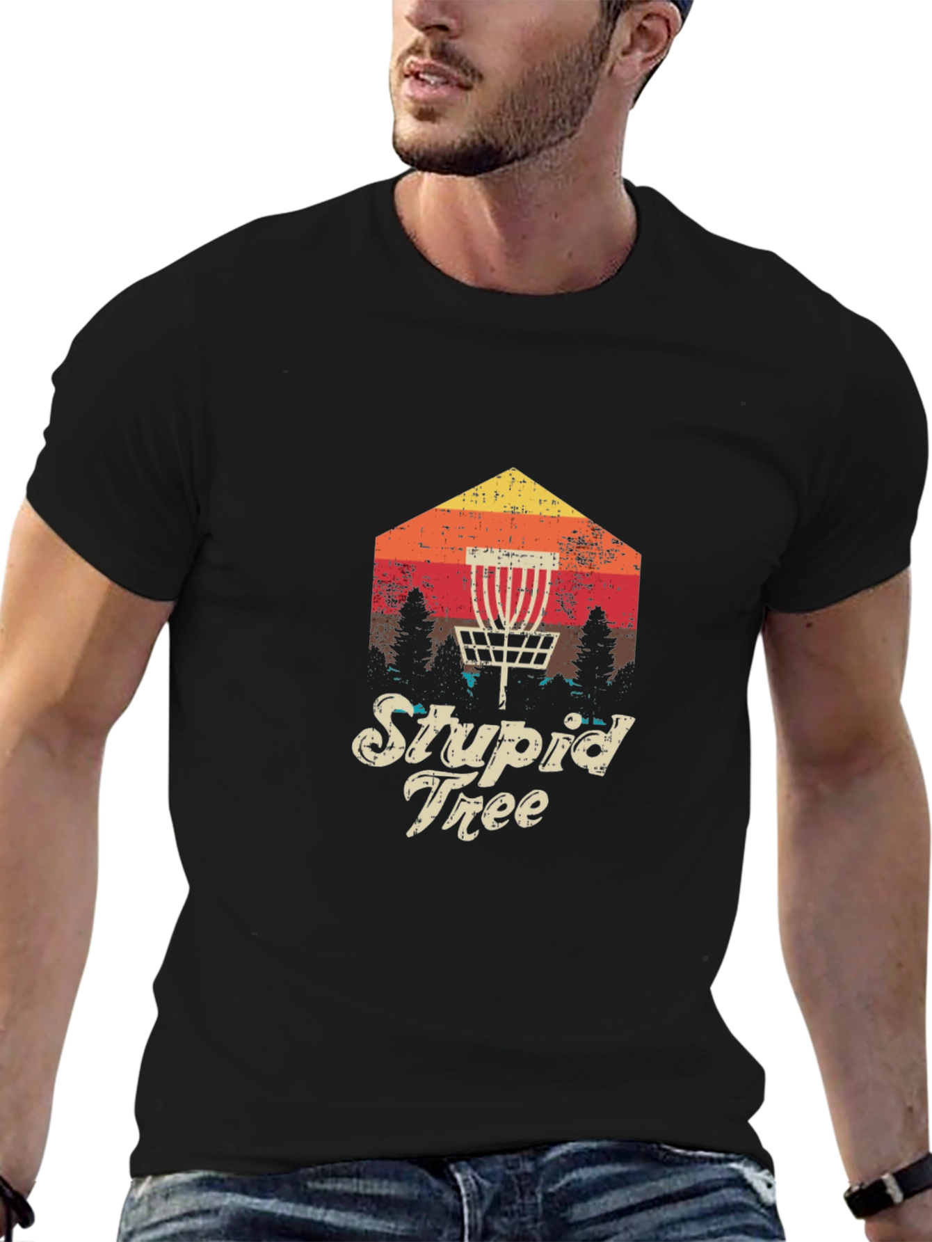 Stupid Tree Disc Golf T-Shirt - Retro Style
