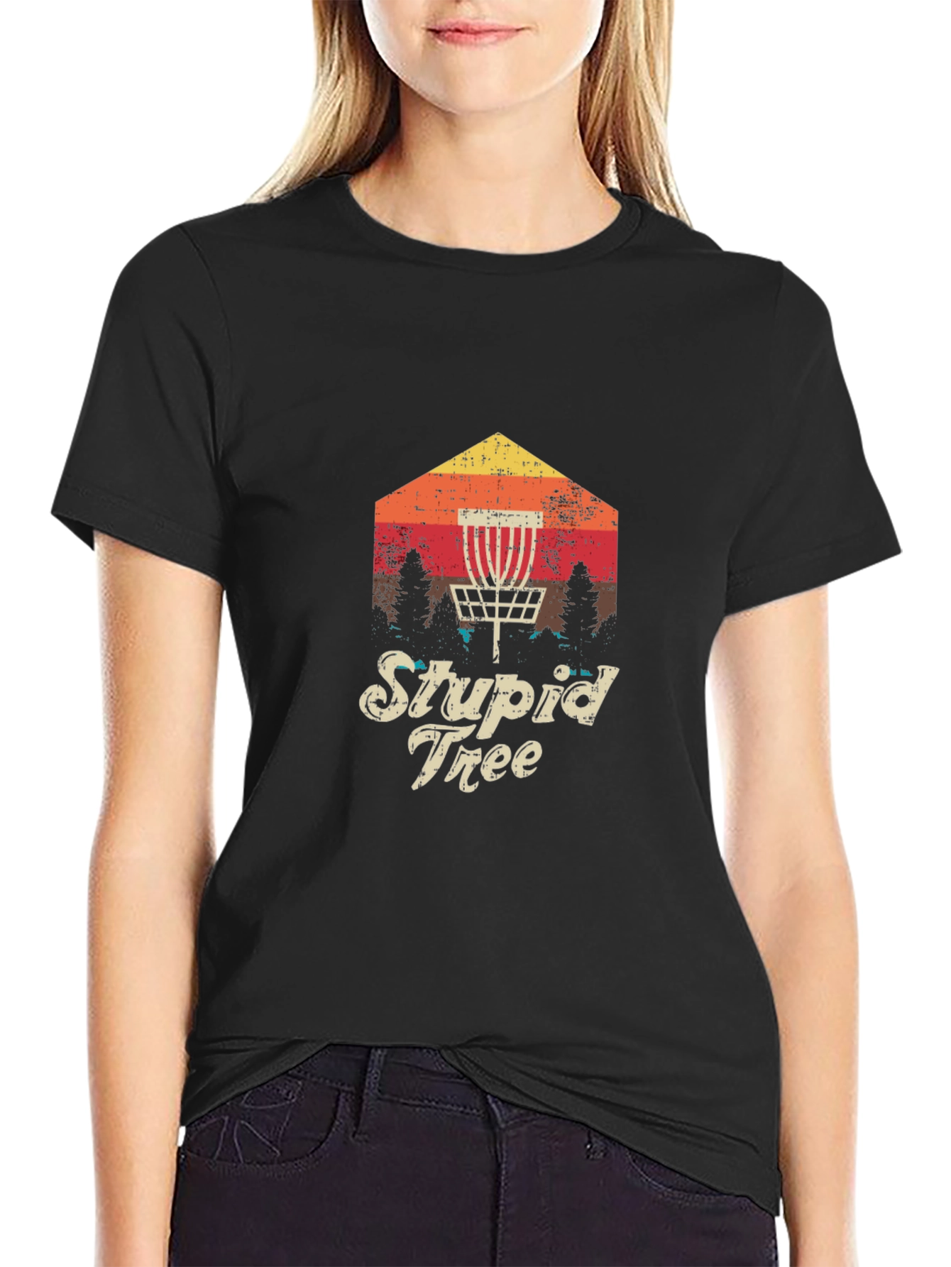 Stupid Tree Disc Golf T-Shirt - Retro Style
